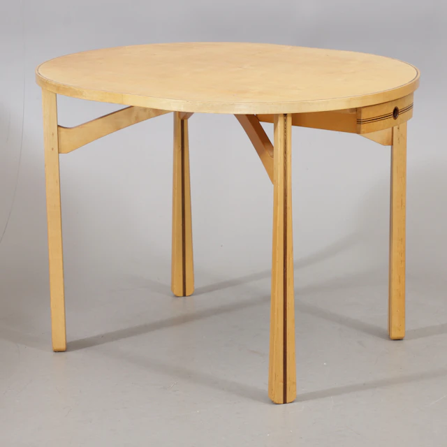 BORD med låda, björk, Swedish Modern, 1900-tal.