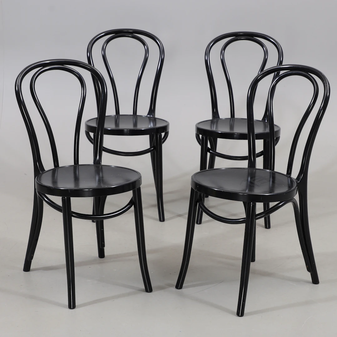 GILLIS LUNDGREN. Stolar, 4 st, "Öglan", IKEA, 1900-talets andra hälft.