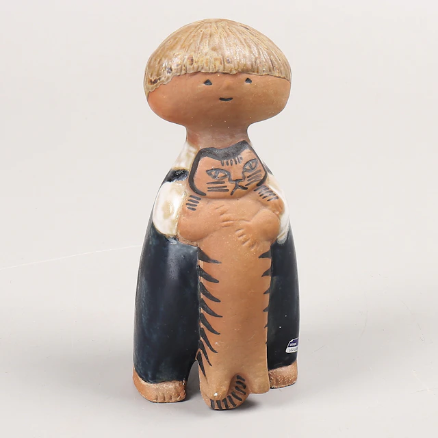 LISA LARSON. Figurin, "Pelle", Gustavsberg, 1960-tal.