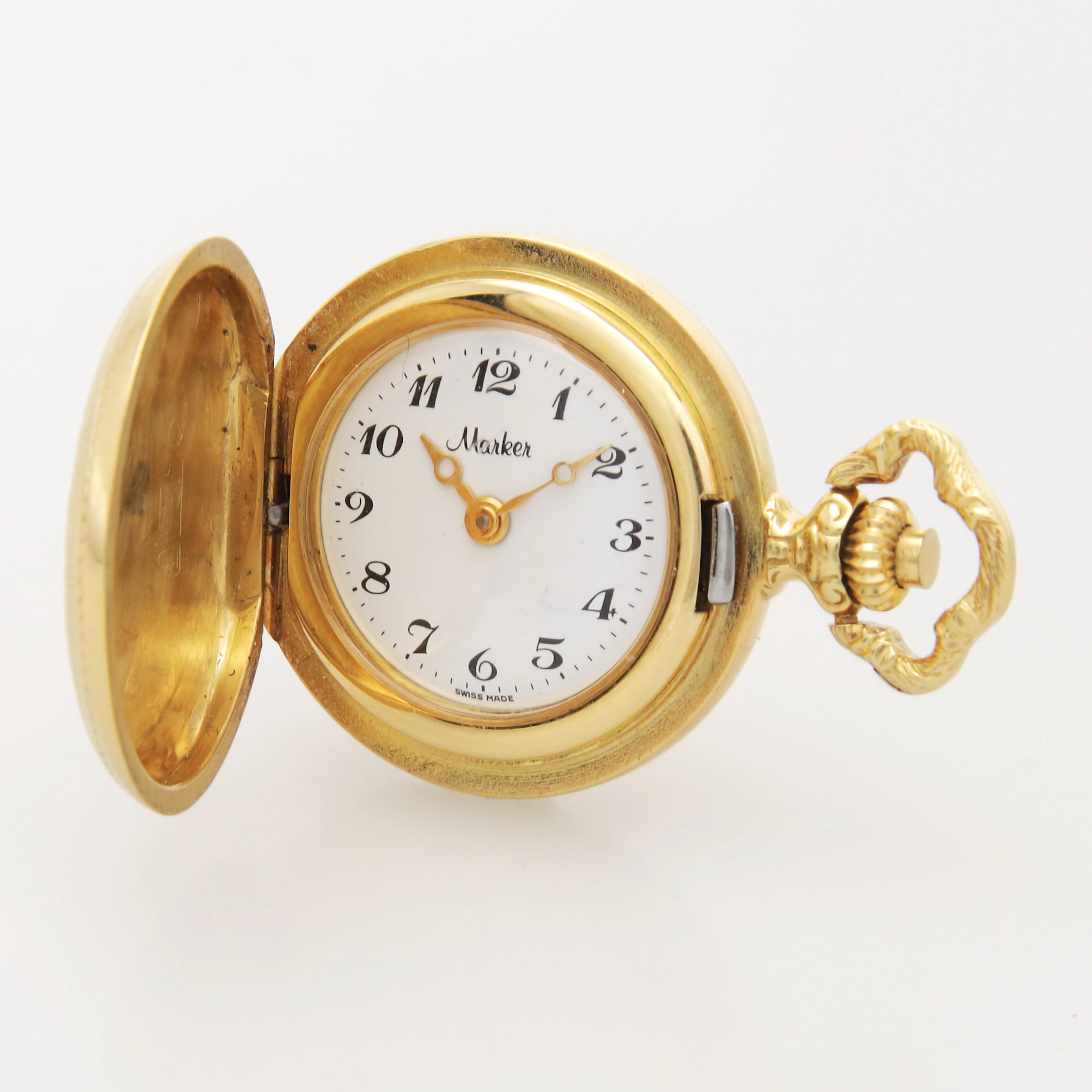 FICKUR/MORMORSUR, savonett, Marker, boett guld 18k, total vikt 16,04 gram.