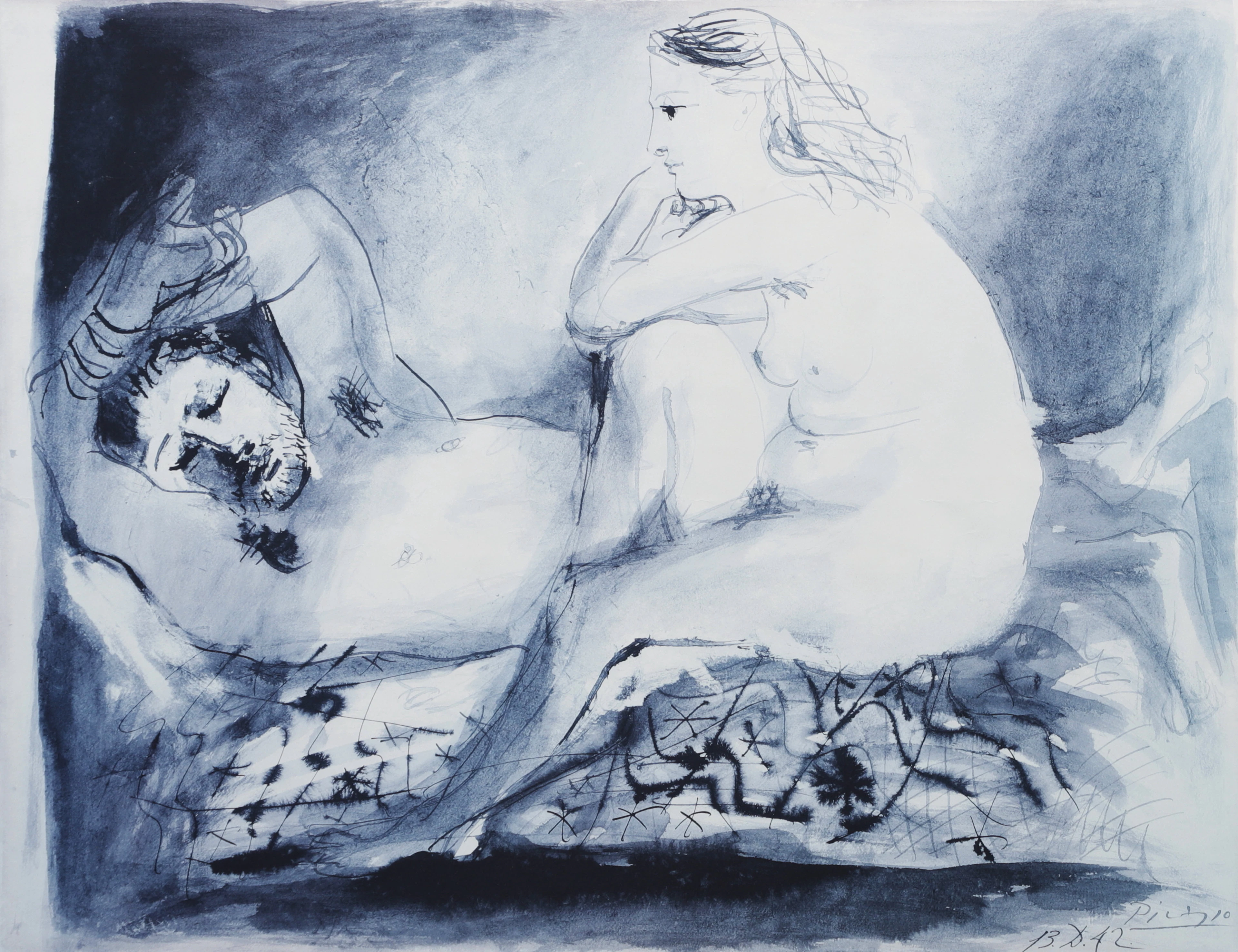 PABLO PICASSO. "Sclafender". Tryck, VG Bildkunst, Bonn, 2000.