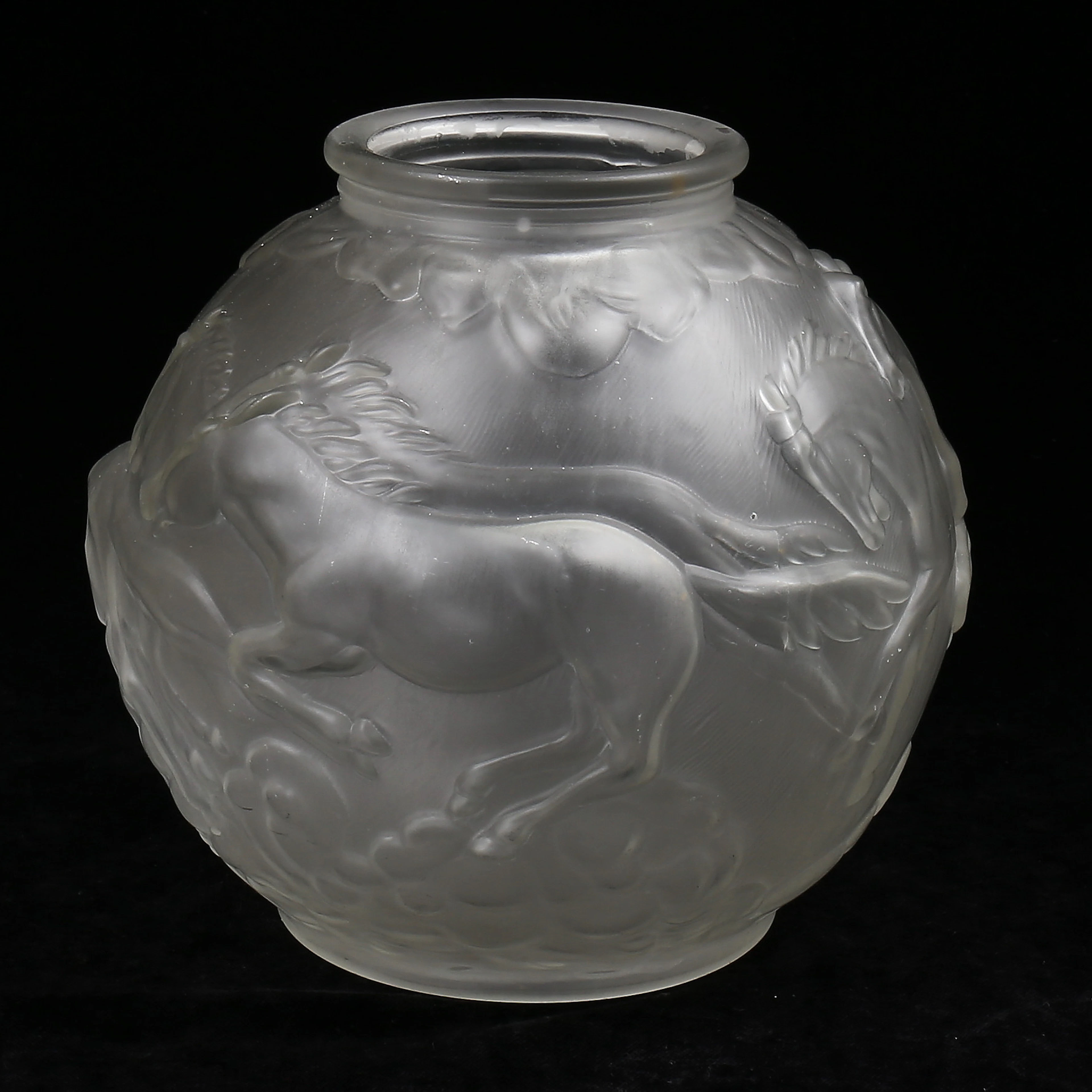 KLOTVAS, glas, "Blomkula", Glimma glasbruk, 1900-talets andra hälft.