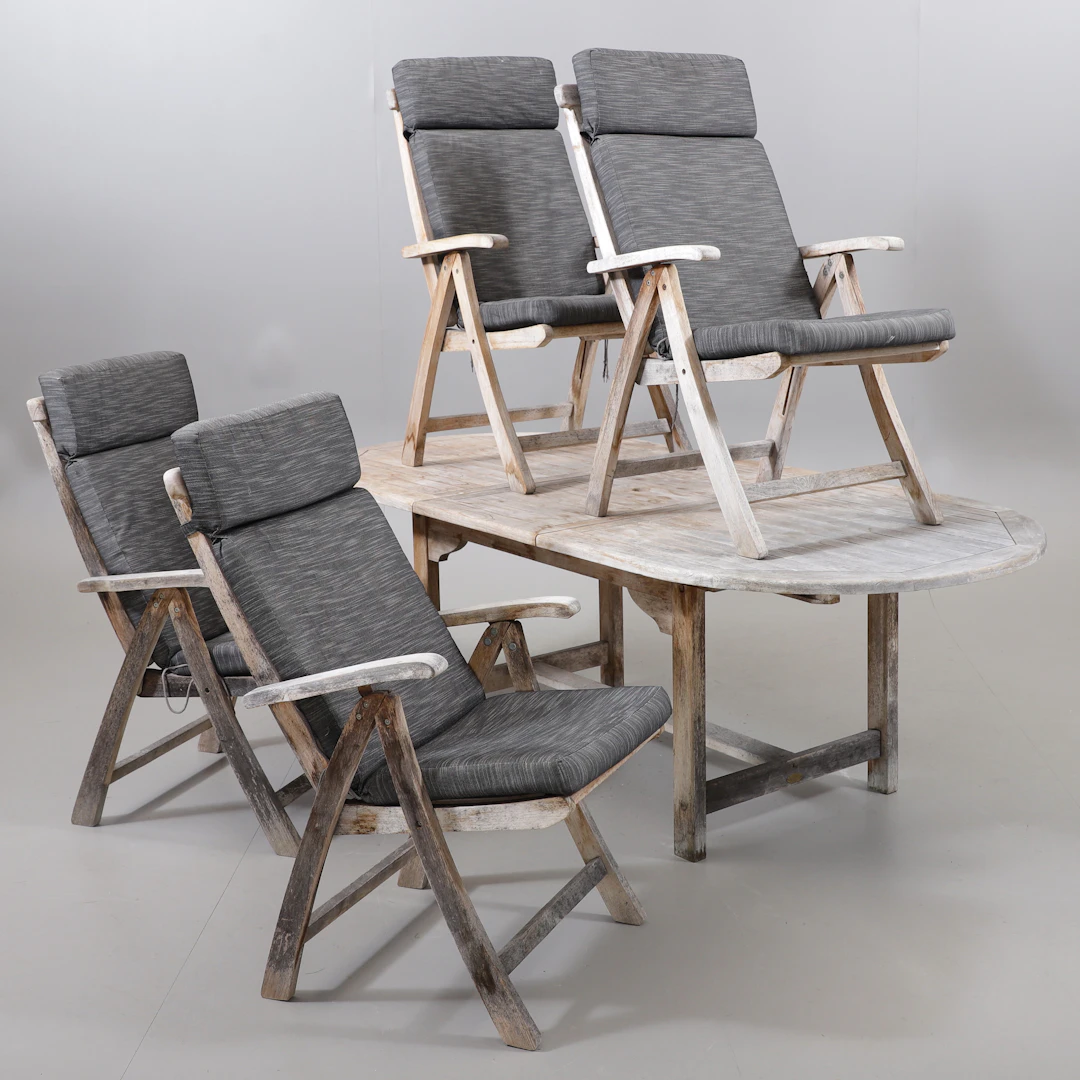 TRÄDGÅRDSMÖBEL, 5 delar, teak, Jutlandia.