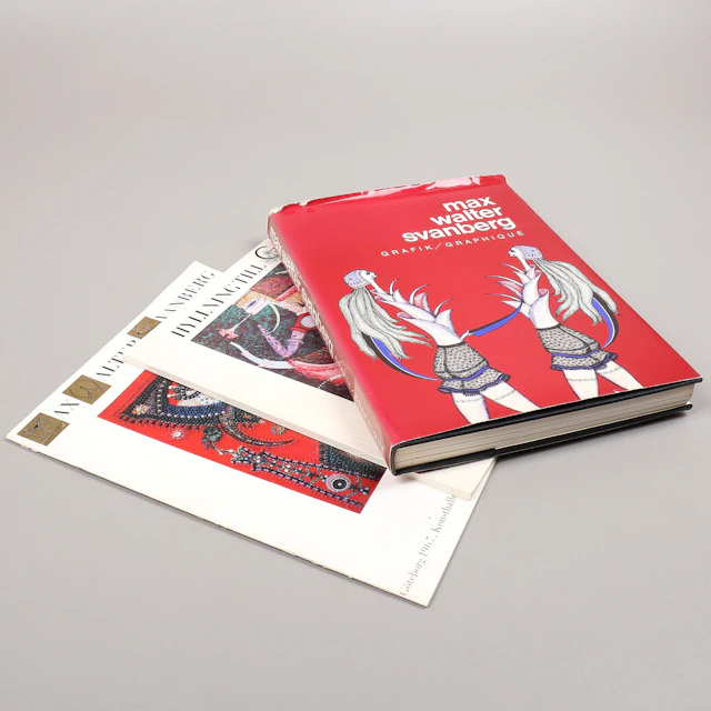 MAX WALTER SVANBERG. Bok och kataloger, 3 st, 1967-1972.