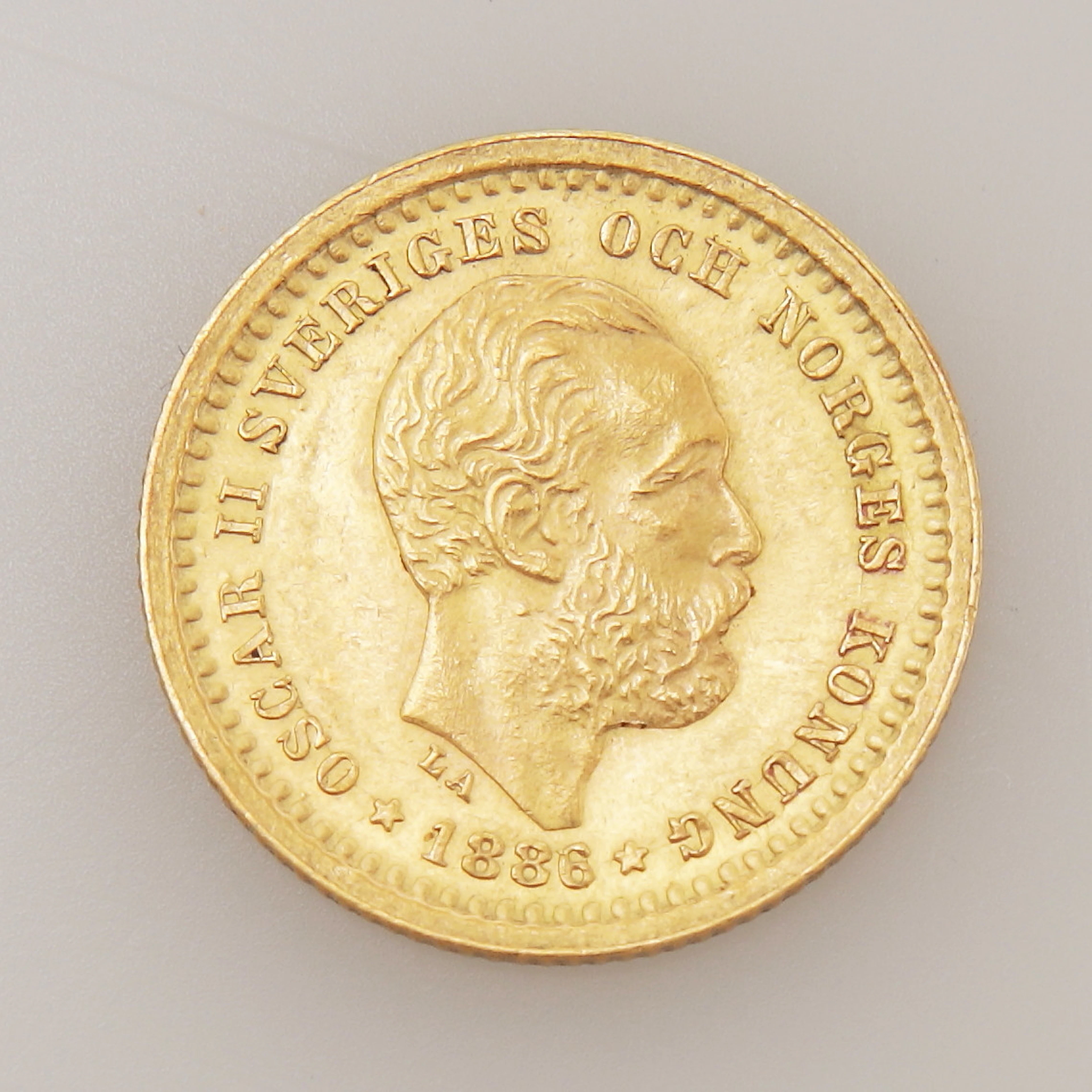 GULDMYNT, 5 kr, Sverige, 1886.