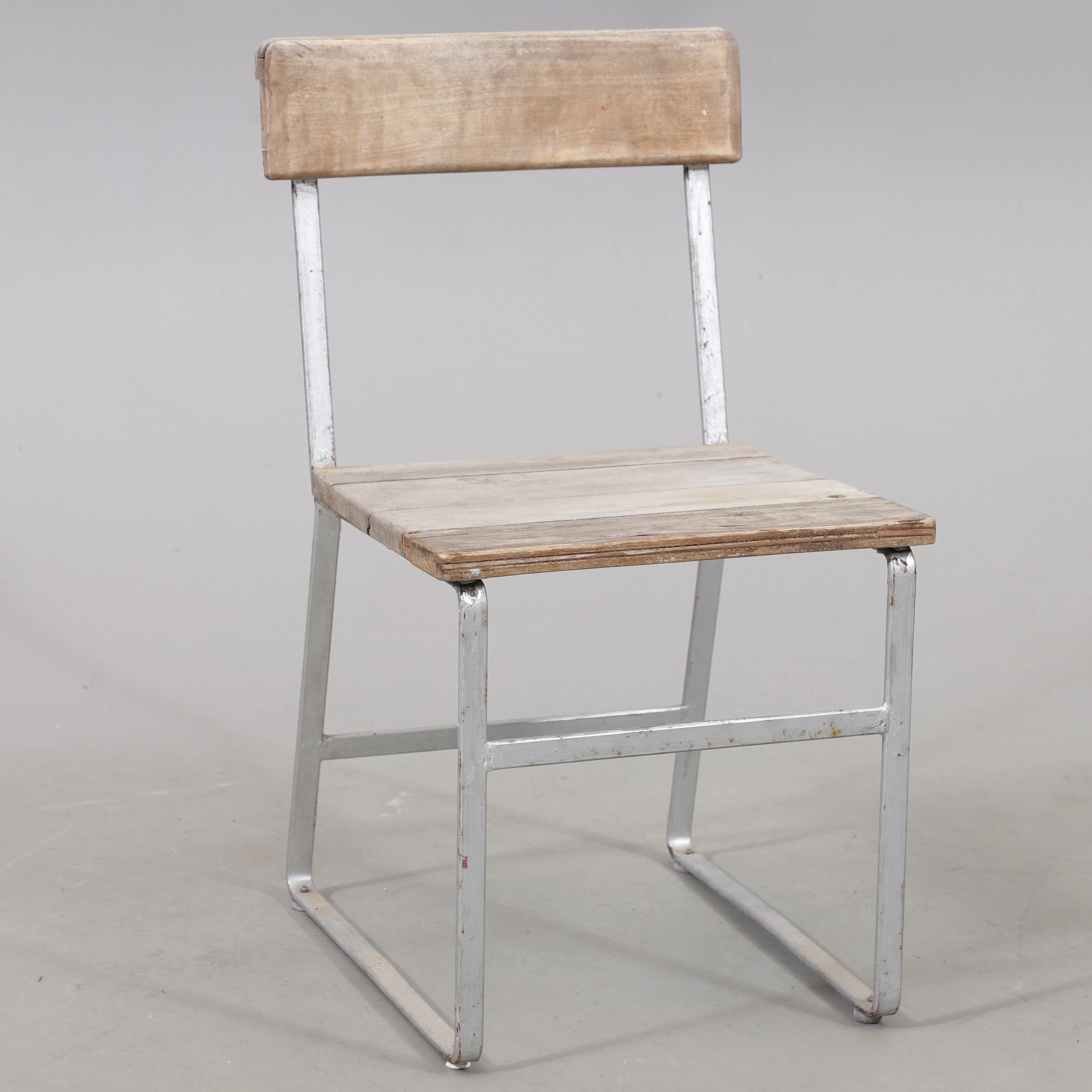 SKOLSTOL, stål/trä, Grythyttans Stålmöbler, 1950-tal.