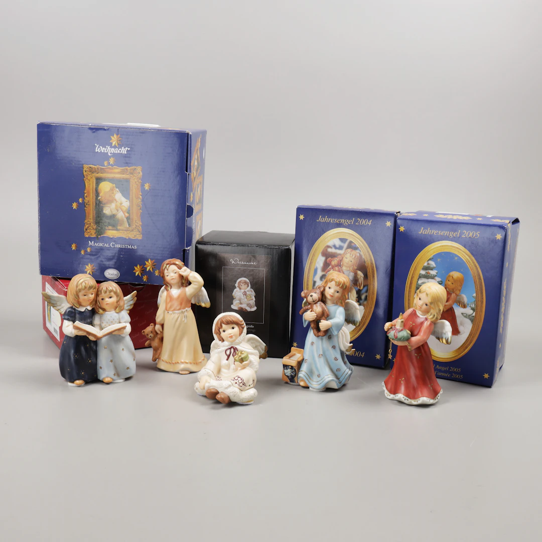 FIGURINER, 5 st, julänglar, Goebel, 2000-tal.
