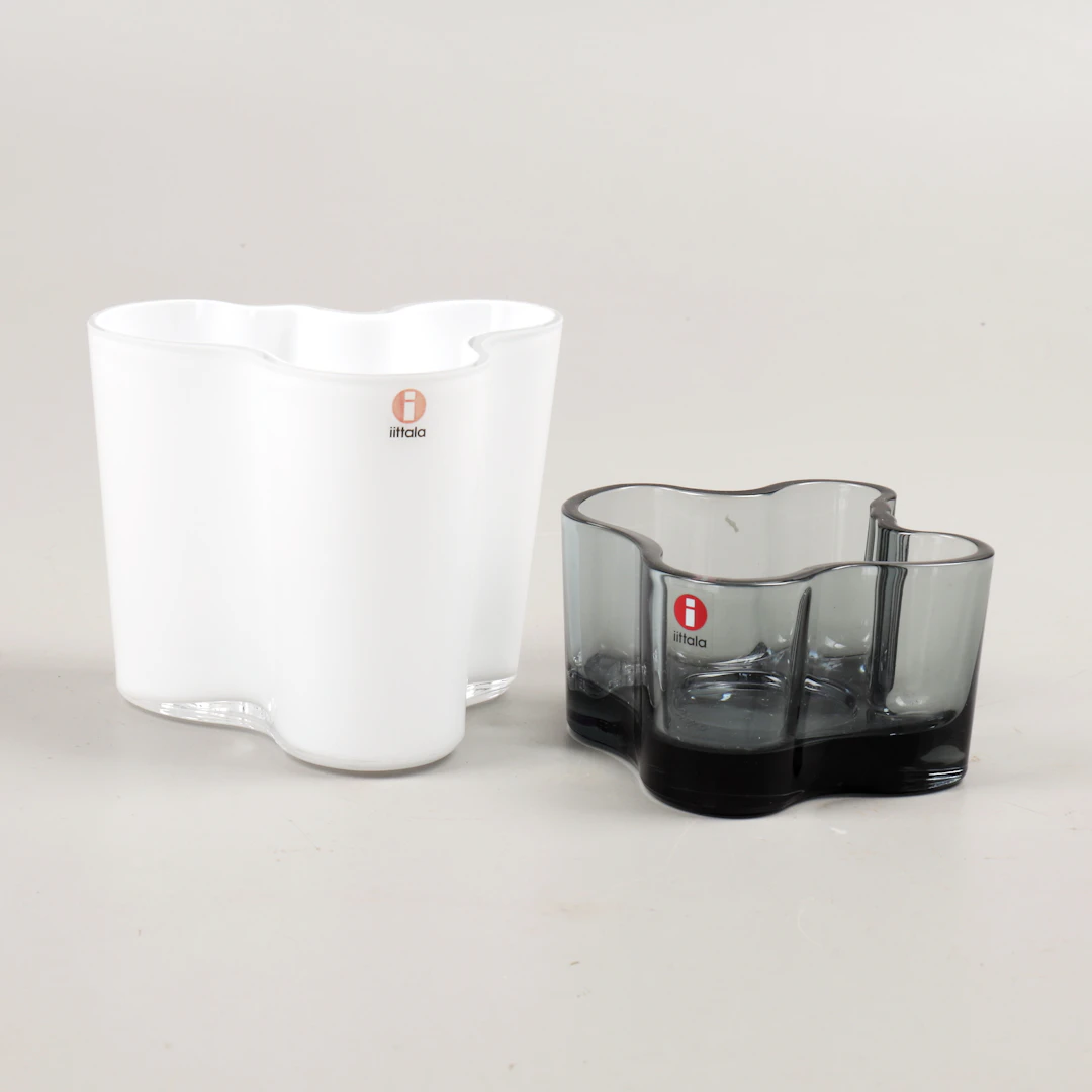 ALVAR AALTO. Vaser, 2 st, "Savoy", Iittala, 2000-tal.