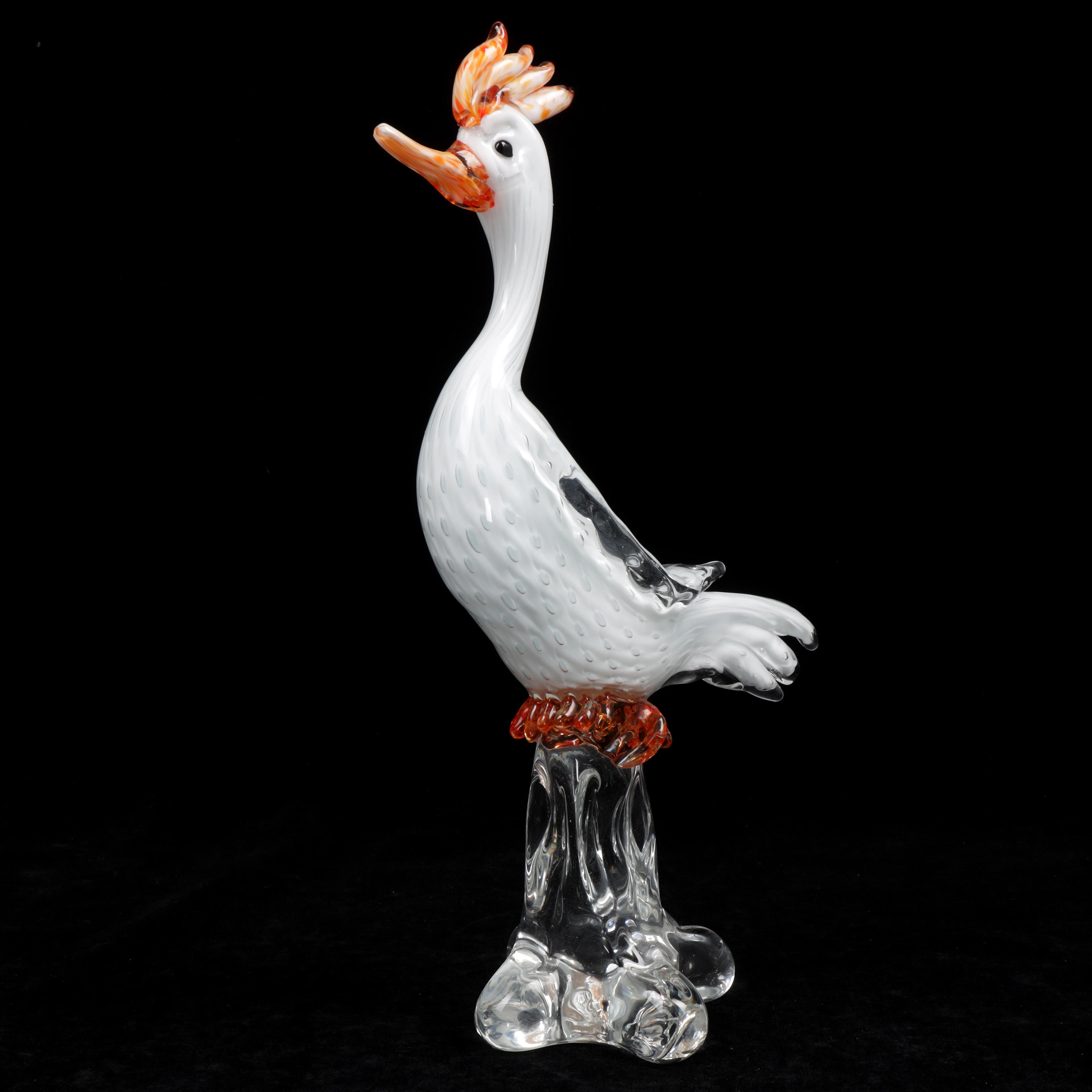 FIGURIN, fågel, glas, Murano, Italien.