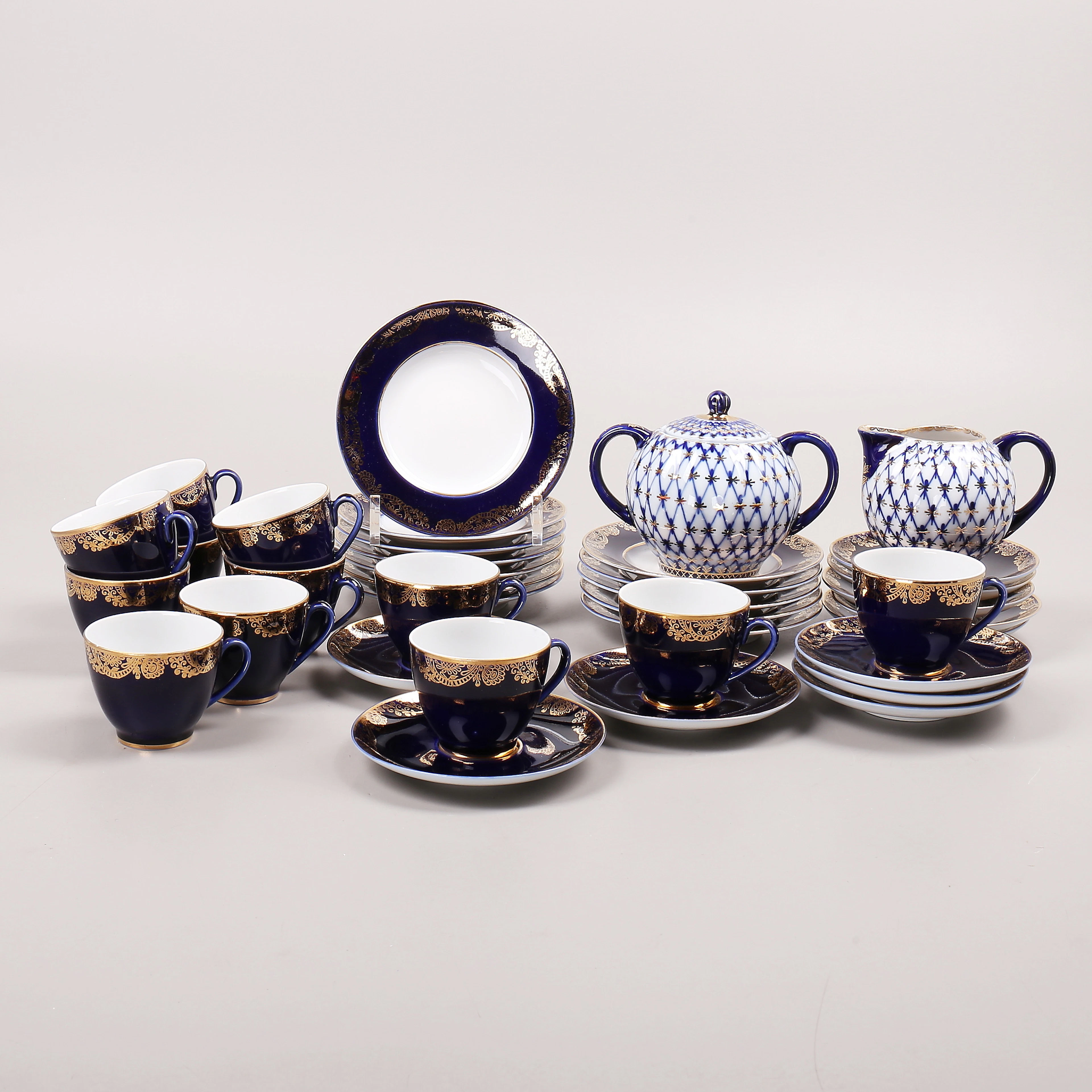 KAFFESERVIS, 37 delar, Lomonosov, Ryssland, 1900-talets mitt.