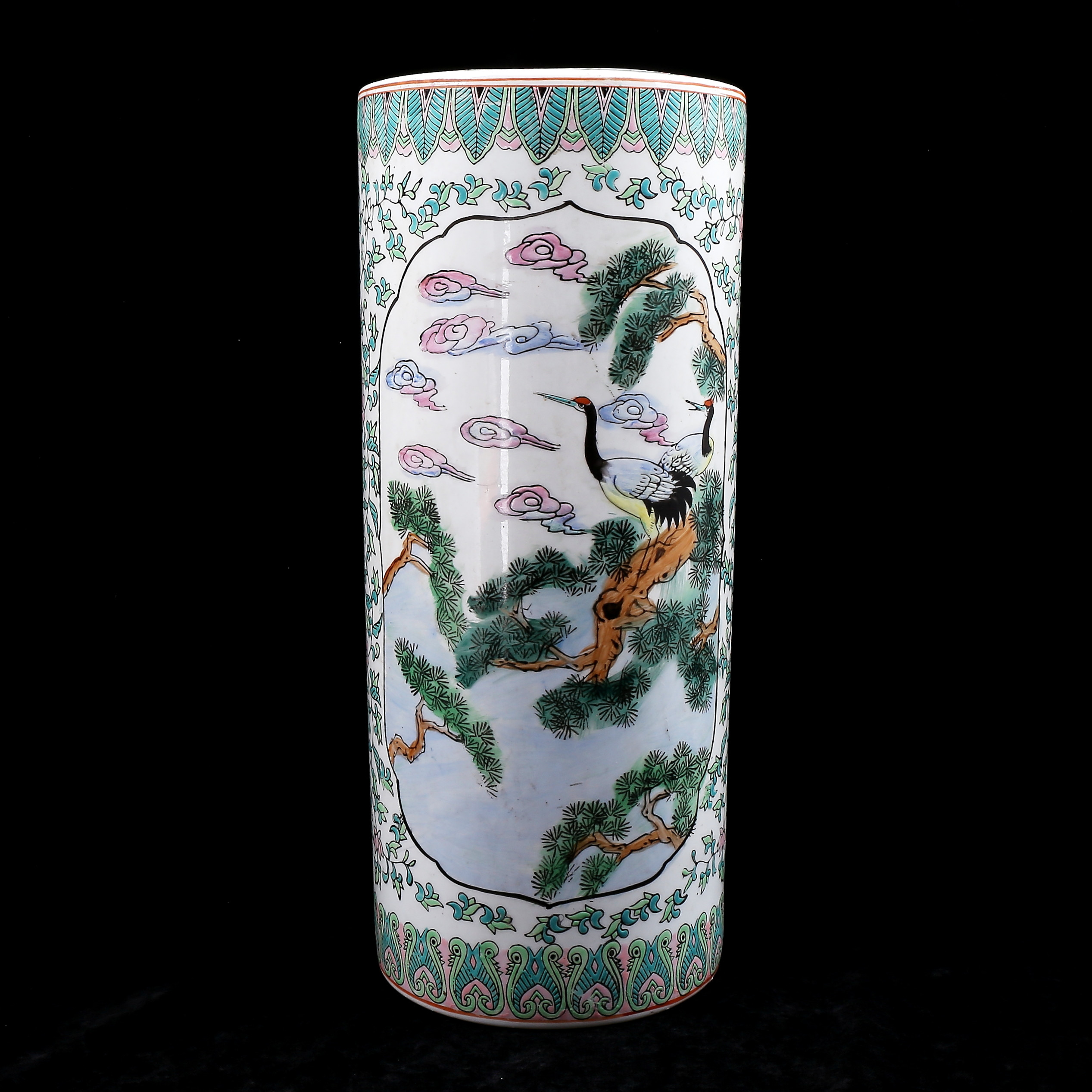 PENSELVAS, orientalisk, porslin. 1800/1900- tal.
