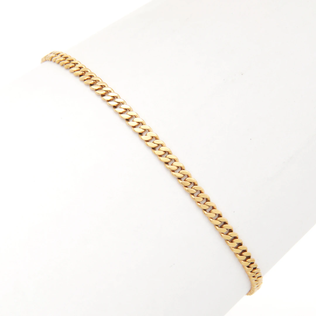ARMBAND, guld 18k, pansarlänk, vikt 5,25 gram.