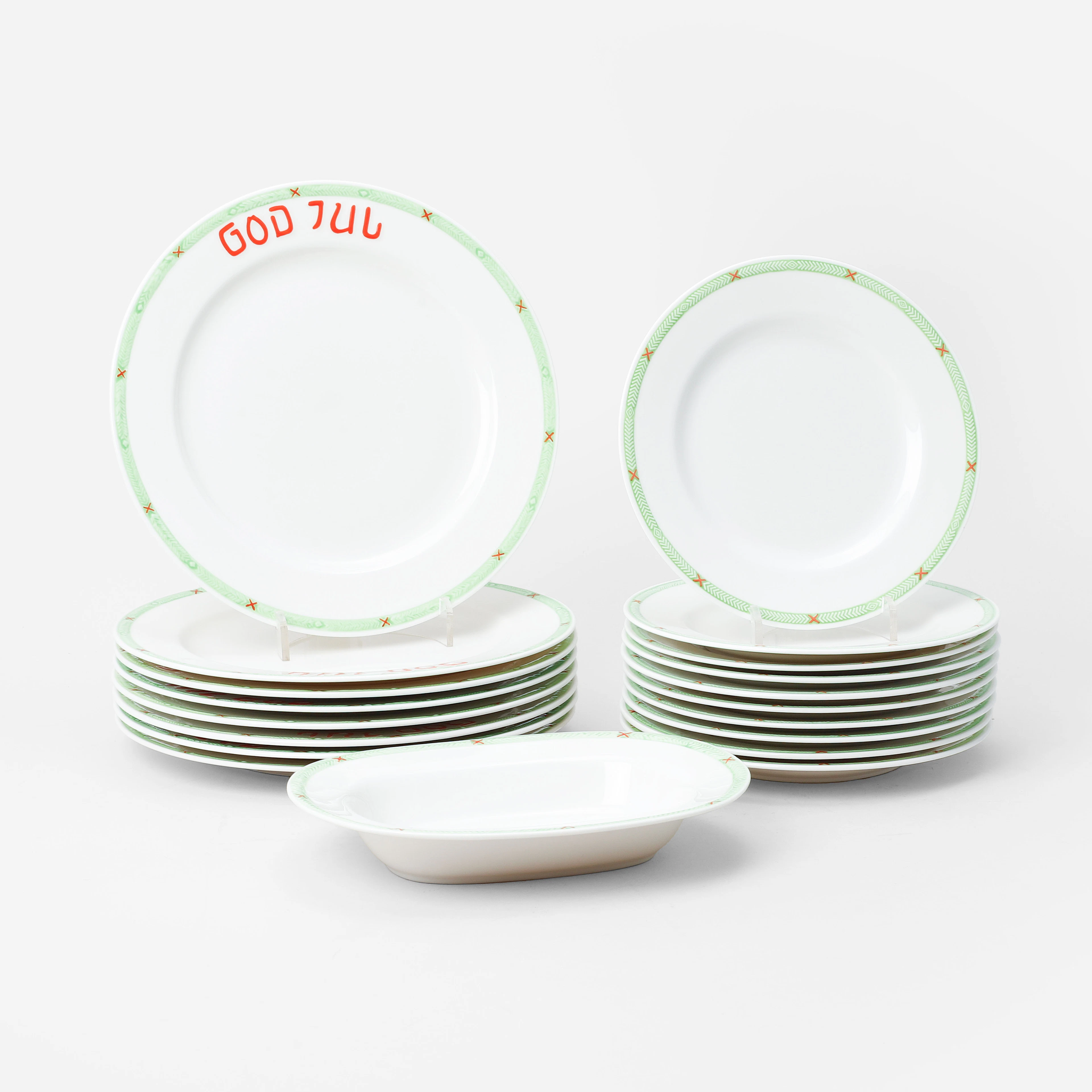 JULSERVIS, 19 delar, "God Jul", Rörstrand.