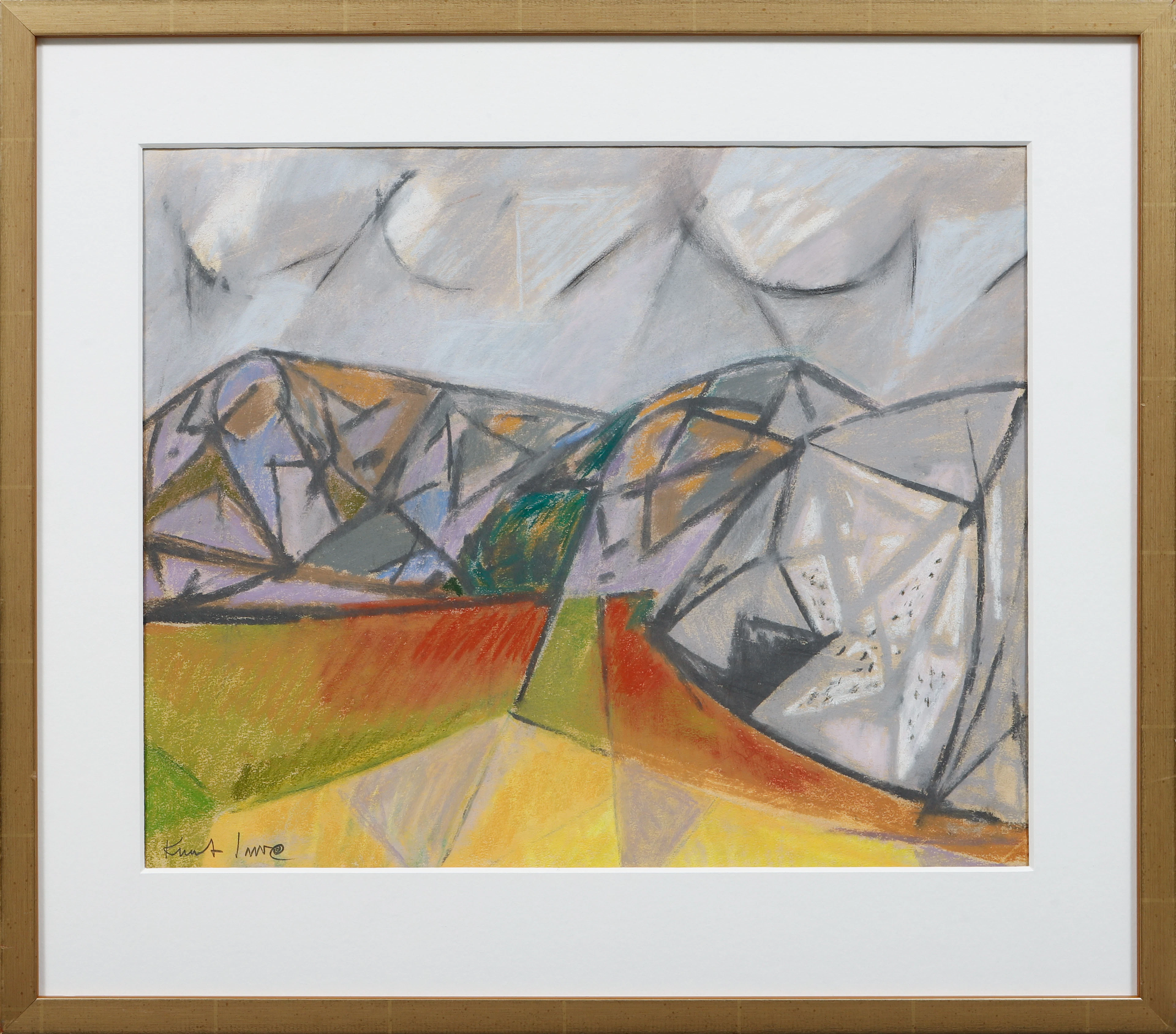 KNUT IRWE. Landskap, pastell, signerad.