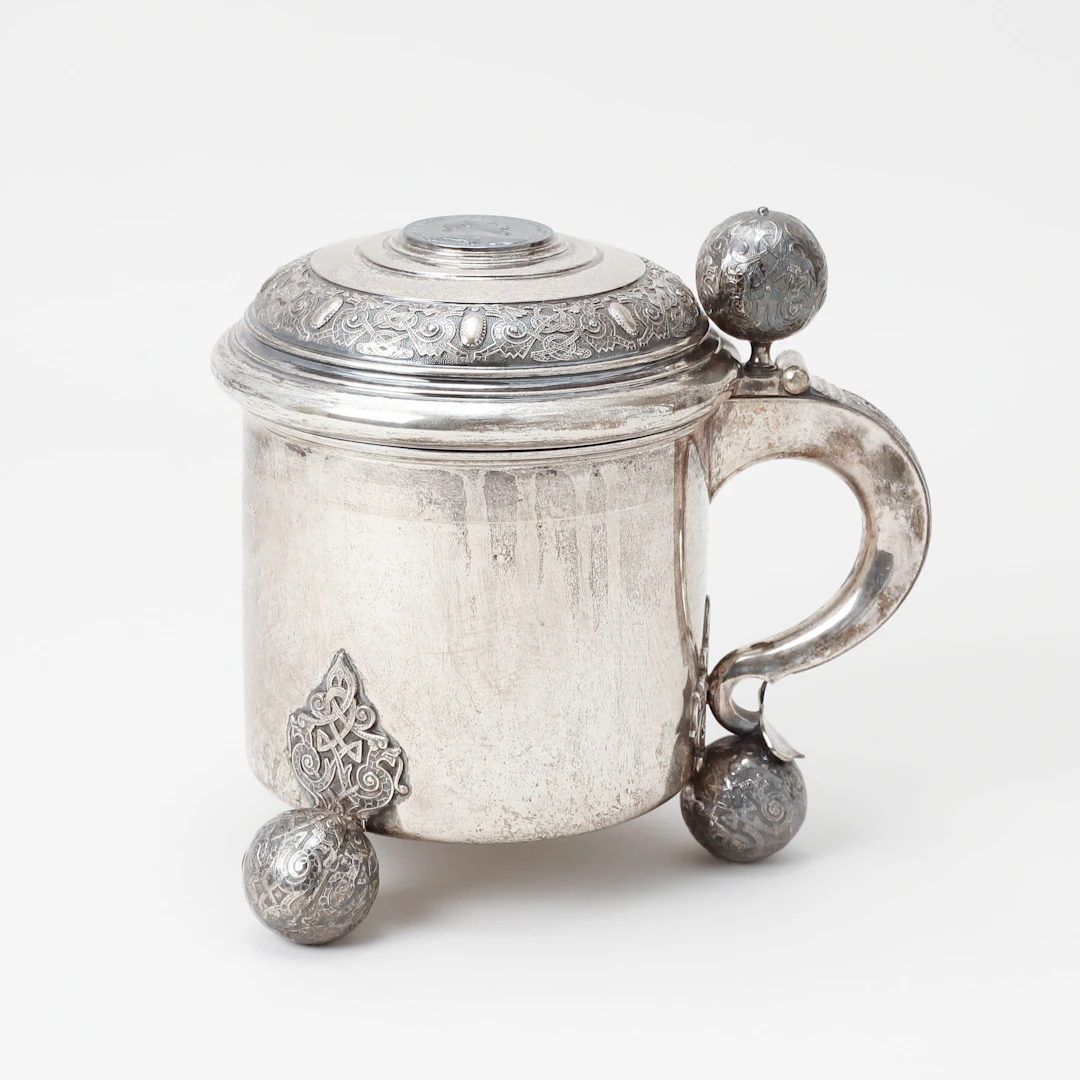 DRYCKESKANNA, silver, GAB Stockholm 1900. Vikt ca 645 g.
