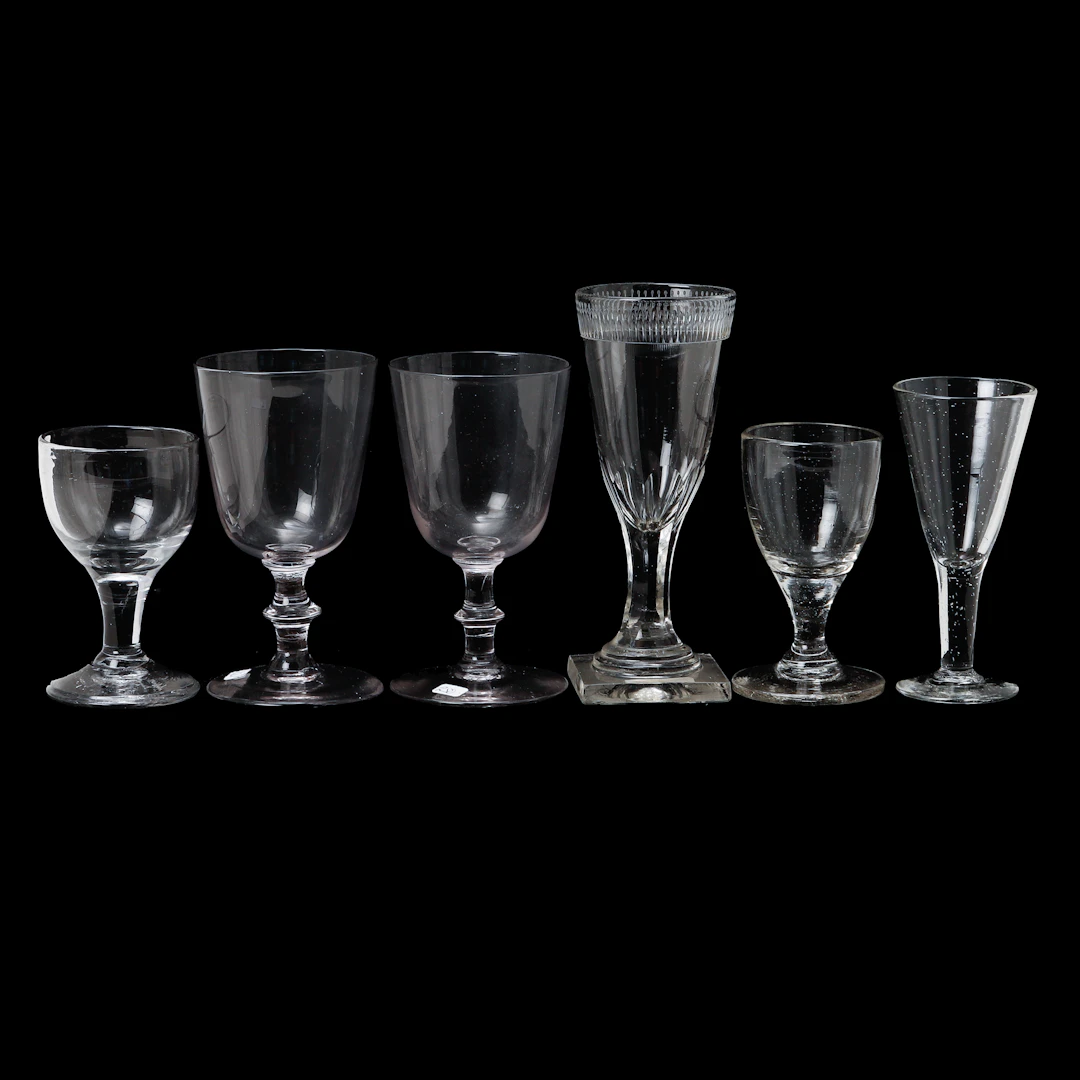 GLAS, 6 stycken, tidigt 1800-tal.