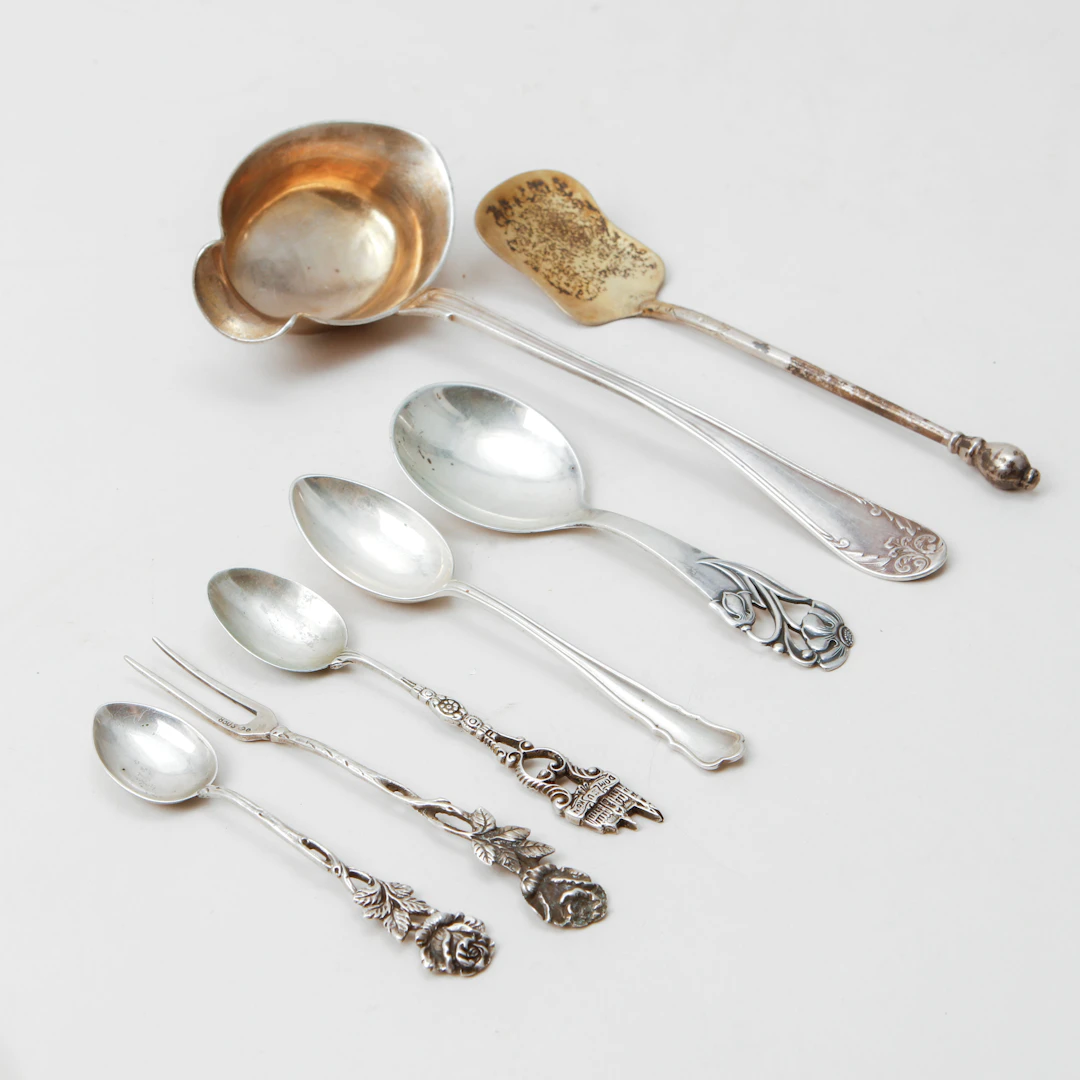 SILVERBESTICK, 14 stycken. Cirka vikt 235 gram.