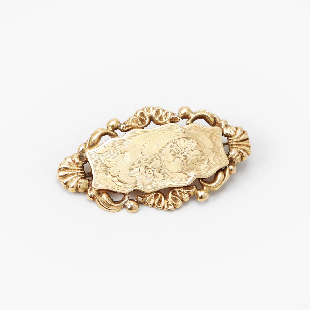 BROSCH, 18k guld, vikt ca 3,3 gram.