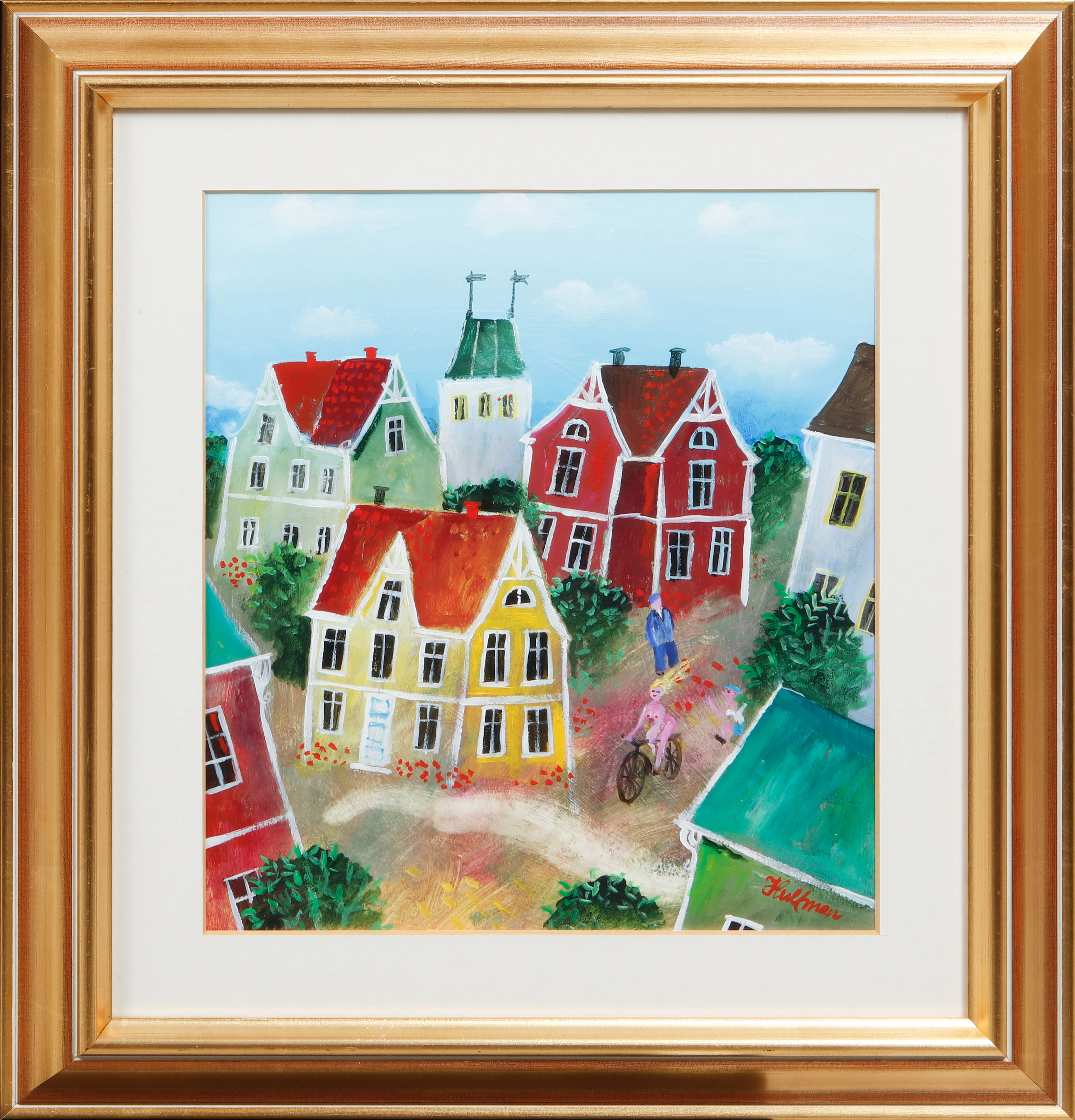 ANDERS HULTMAN. Gouache, signerad.
