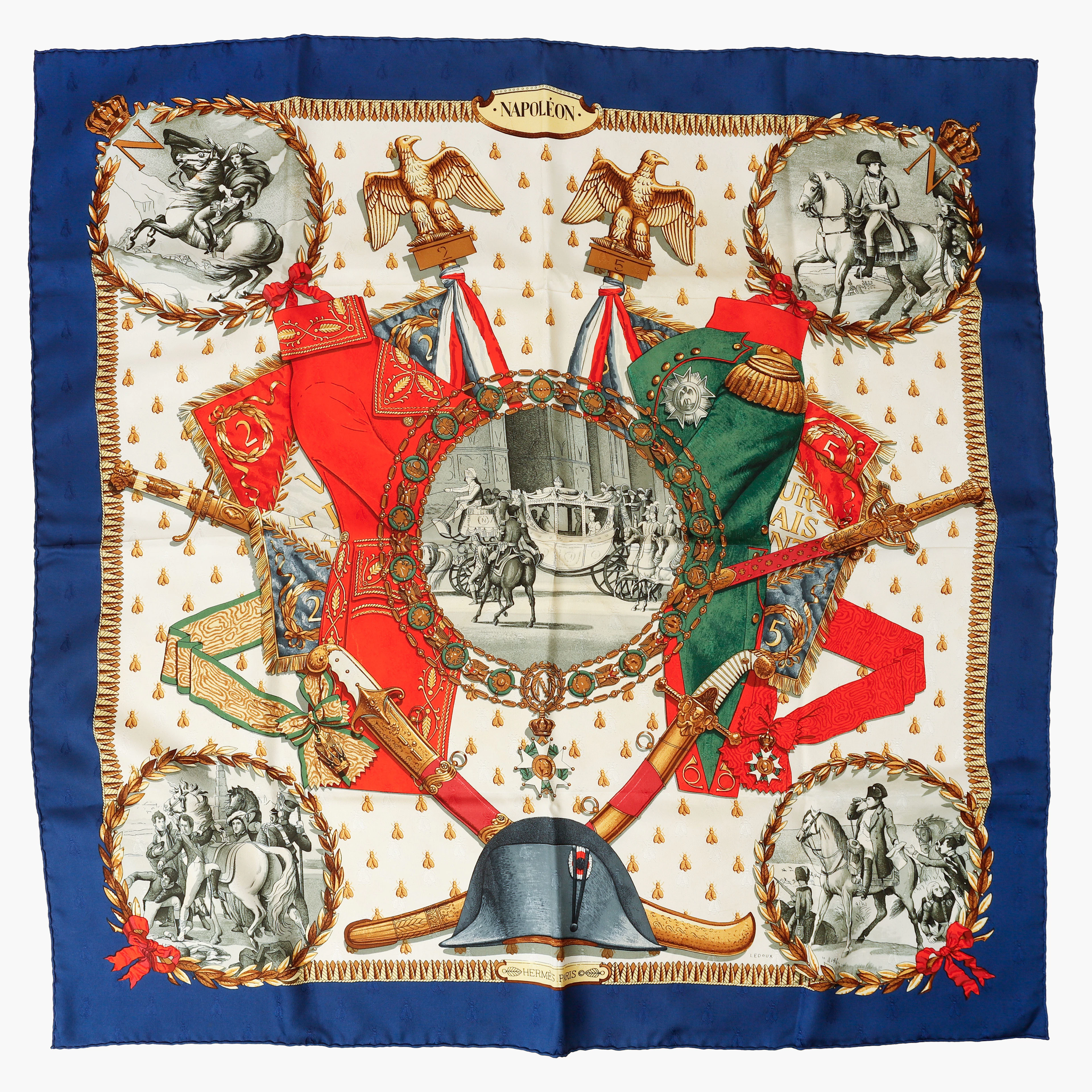 SCARF, "Napoleon", siden, Hermès.