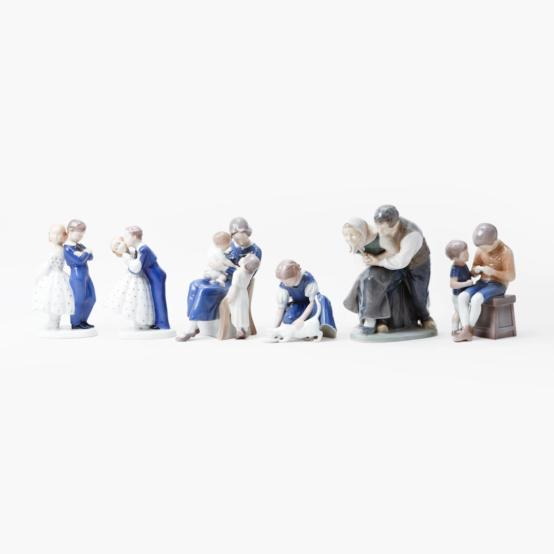 PORSLINSFIGURER, 6 st Danmark.