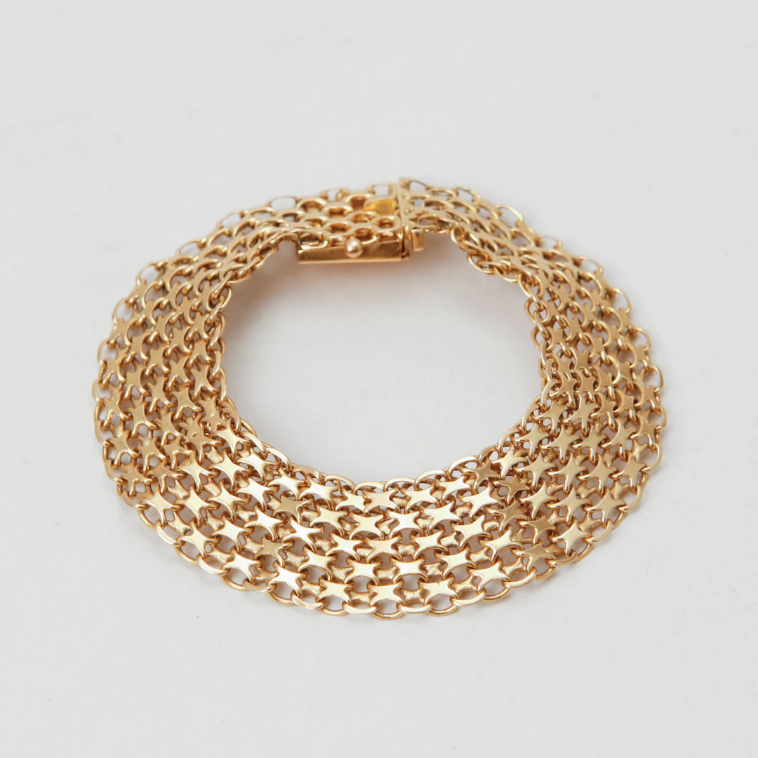 ARMLÄNK, 18k guld, vikt ca 22 gram.