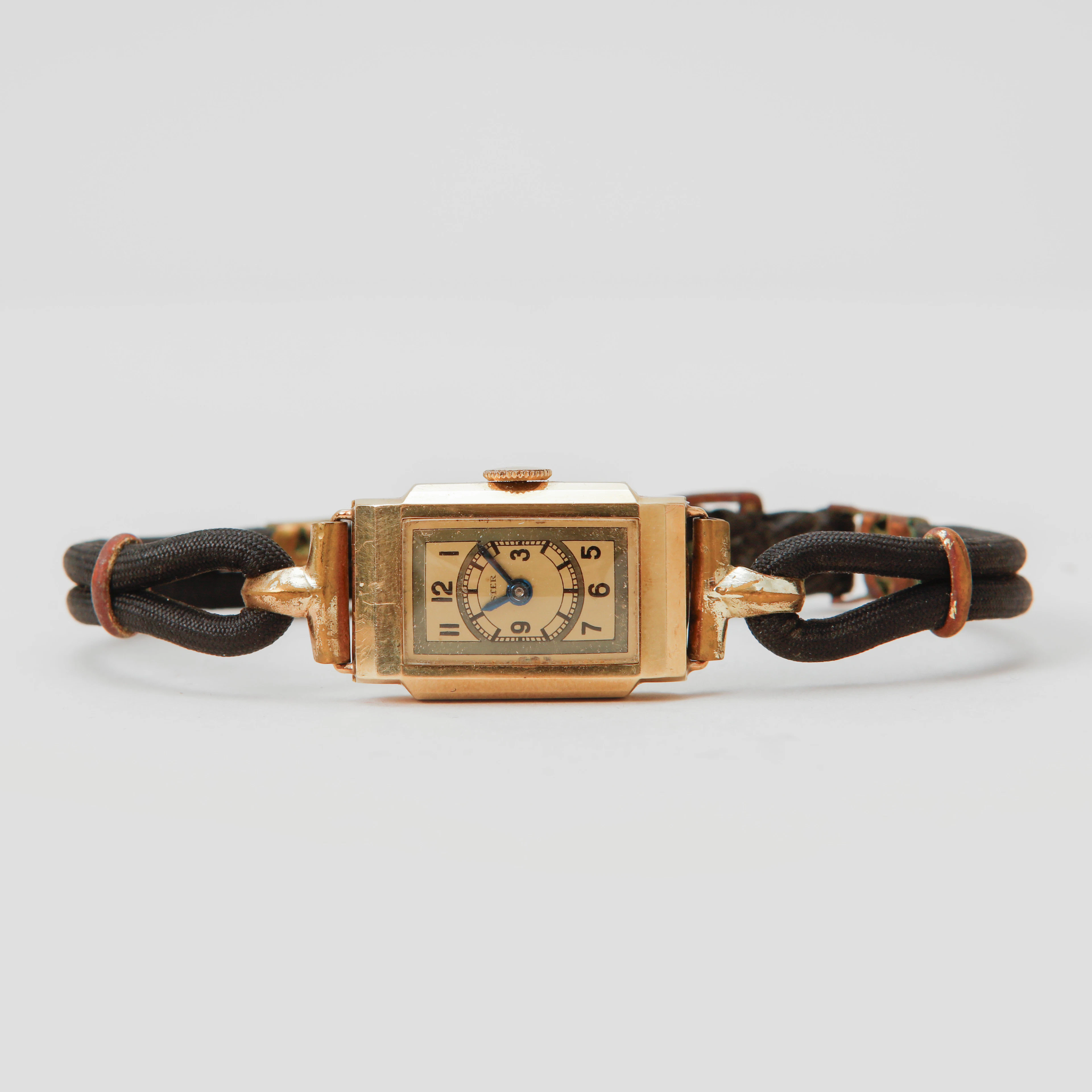 ARMBANDSUR, Aster, 14k guld i boett, manuell, 1920/30-tal.