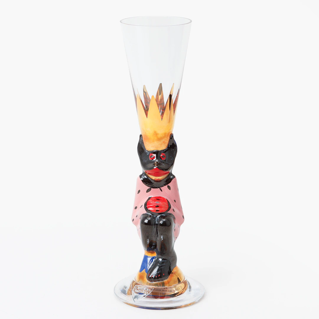 GUNNAR CYRÉN. Snapsglas, "Djävulsglas" Nobelservisen, Orrefors, rosa 2010.