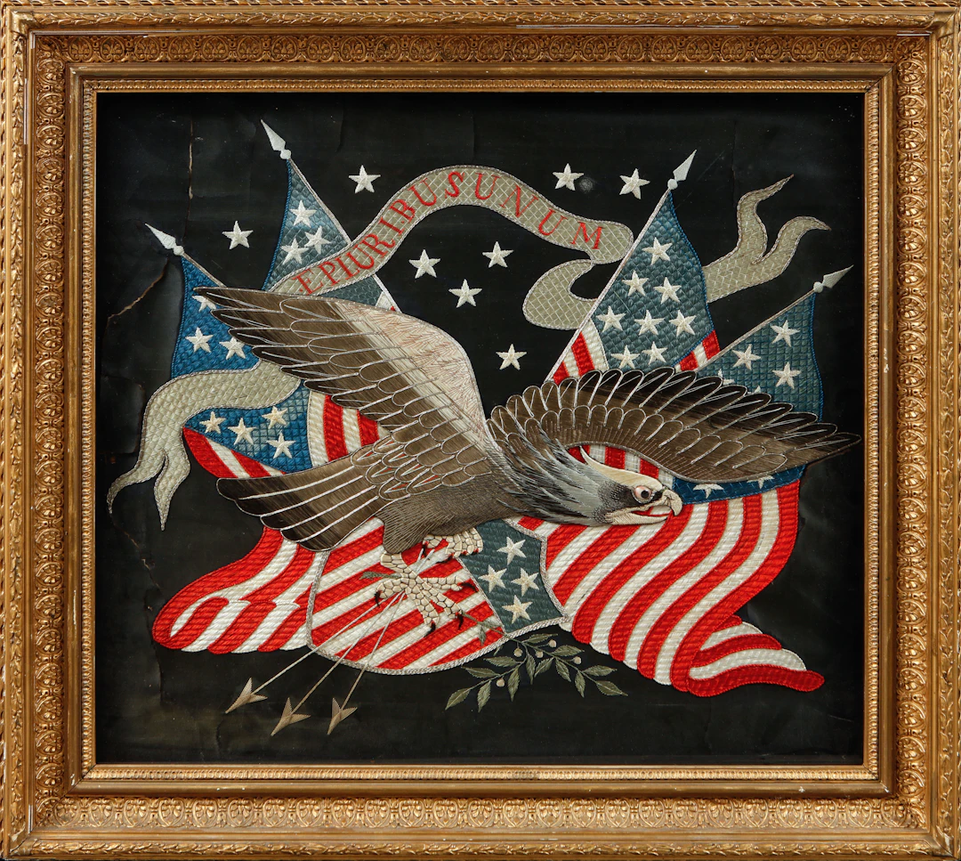 PATRIOTIC, " E PLURIBUS UNUM", 18/1900 TAL.