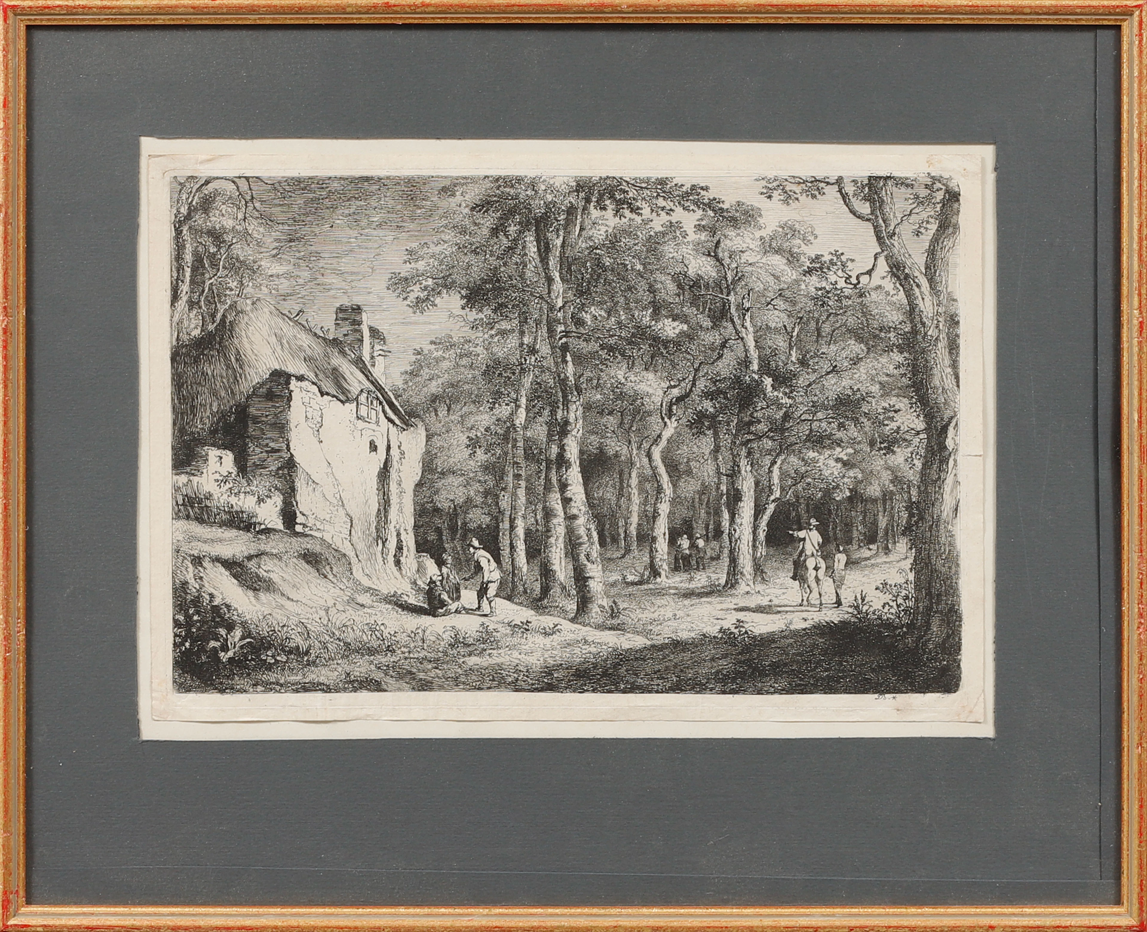 KOPPARSTICK, 2 st, Johan Elias Ridinger, Jean-Jaques Boissseu.