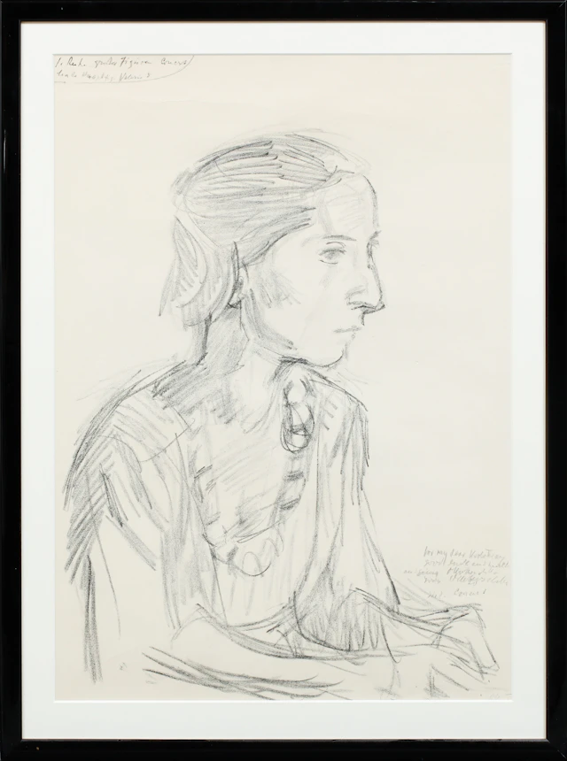OSKAR KOKOSCHKA. Porträtt, litografi, signerad.