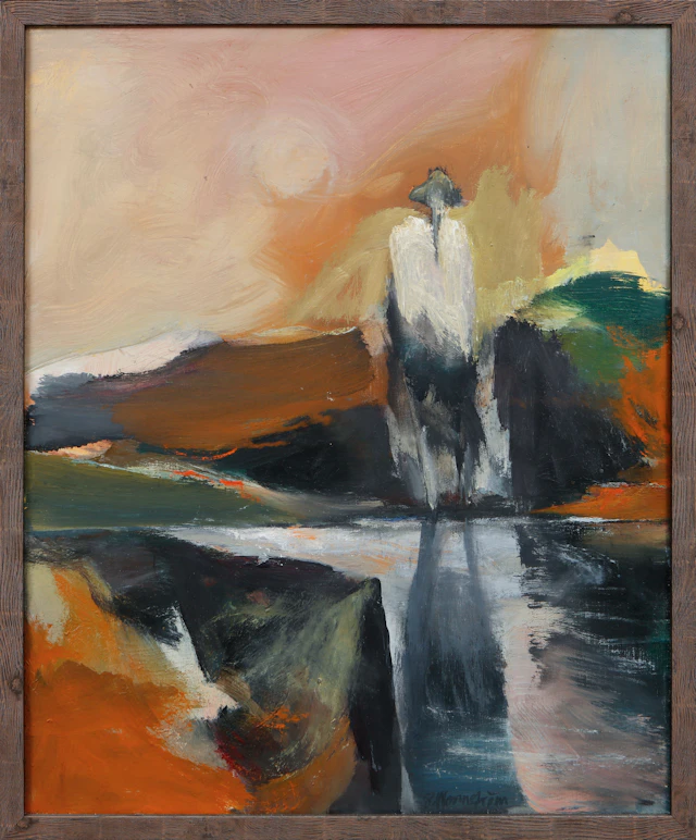BERNDT WENNSTRÖM. "Spegling", olja på duk, signerad.