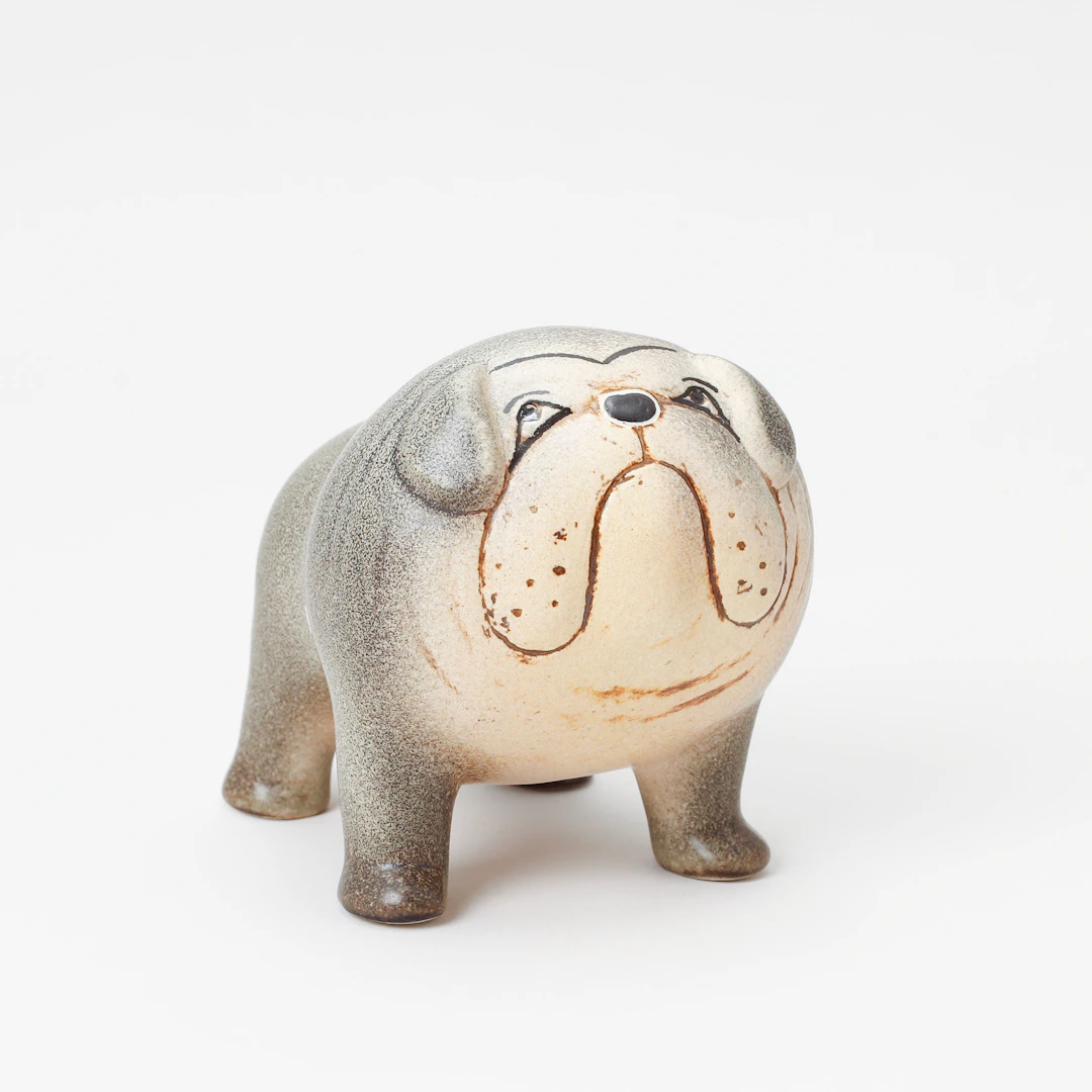 LISA LARSON. Figurin, stengods, "Bulldog", K-studion Gustavsberg.