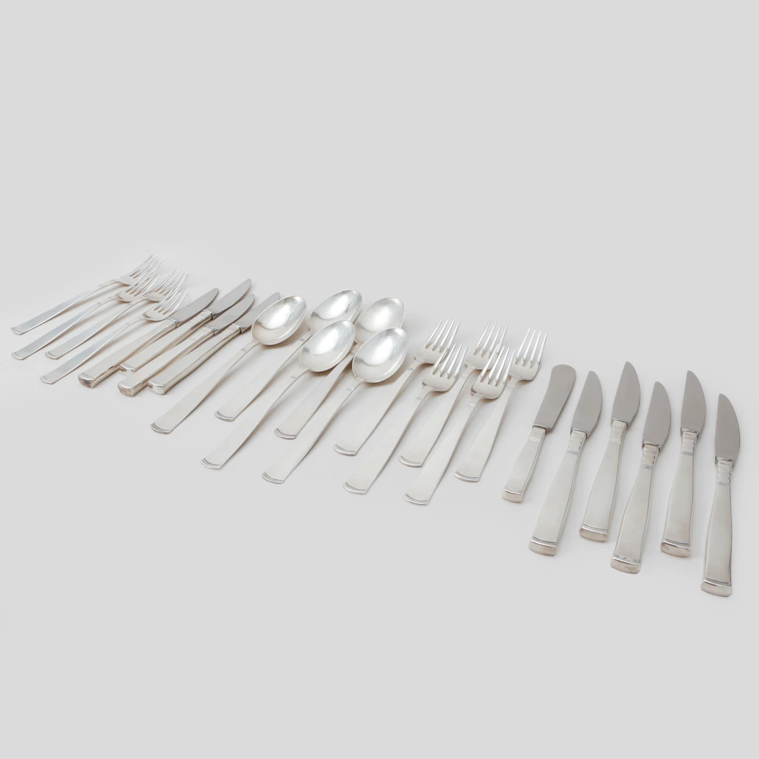 JACOB ÄNGMAN. Bestickservisdelar, 24 st, silver, "Rosenholm".