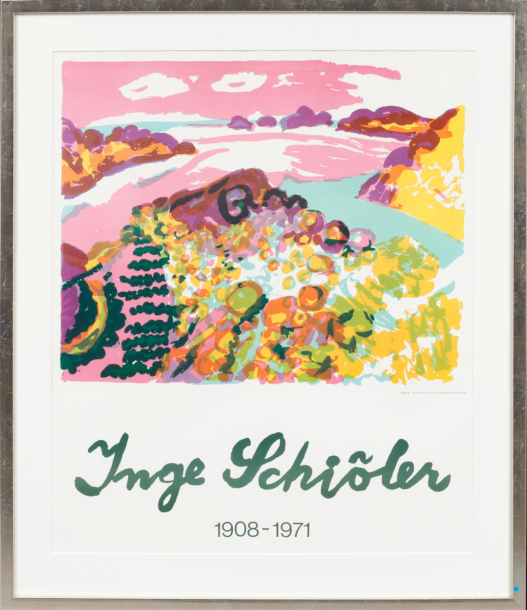 INGE SCHIÖLER. EFTER. Reproduktionstryck, "Måseskär".
