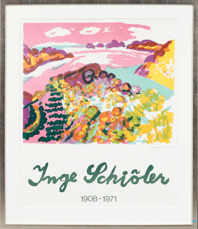 INGE SCHIÖLER. EFTER. Reproduktionstryck, "Måseskär".