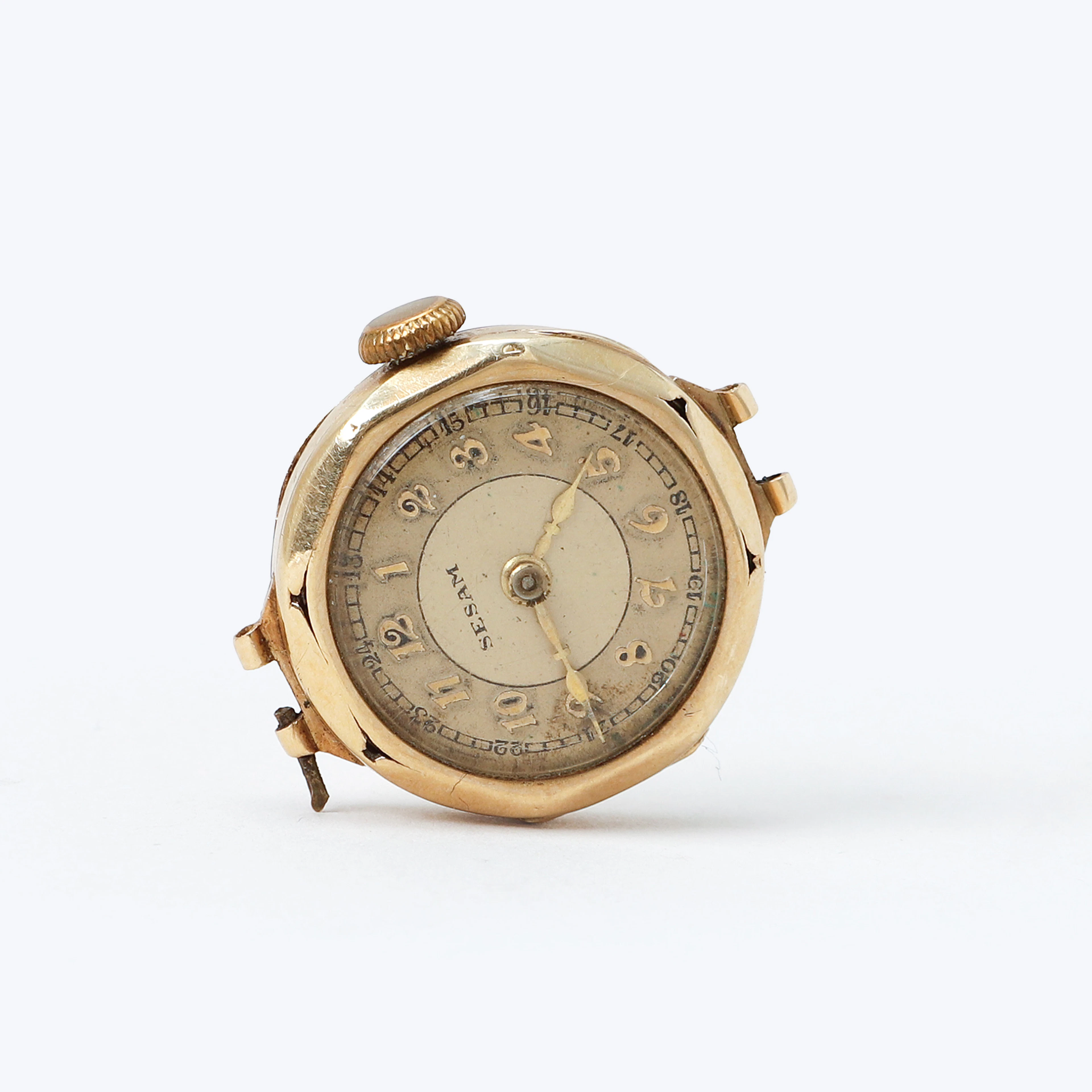 ARMBANDSUR, Sesam, 14k guld, manuell, totalvikt ca 8,4 gram.