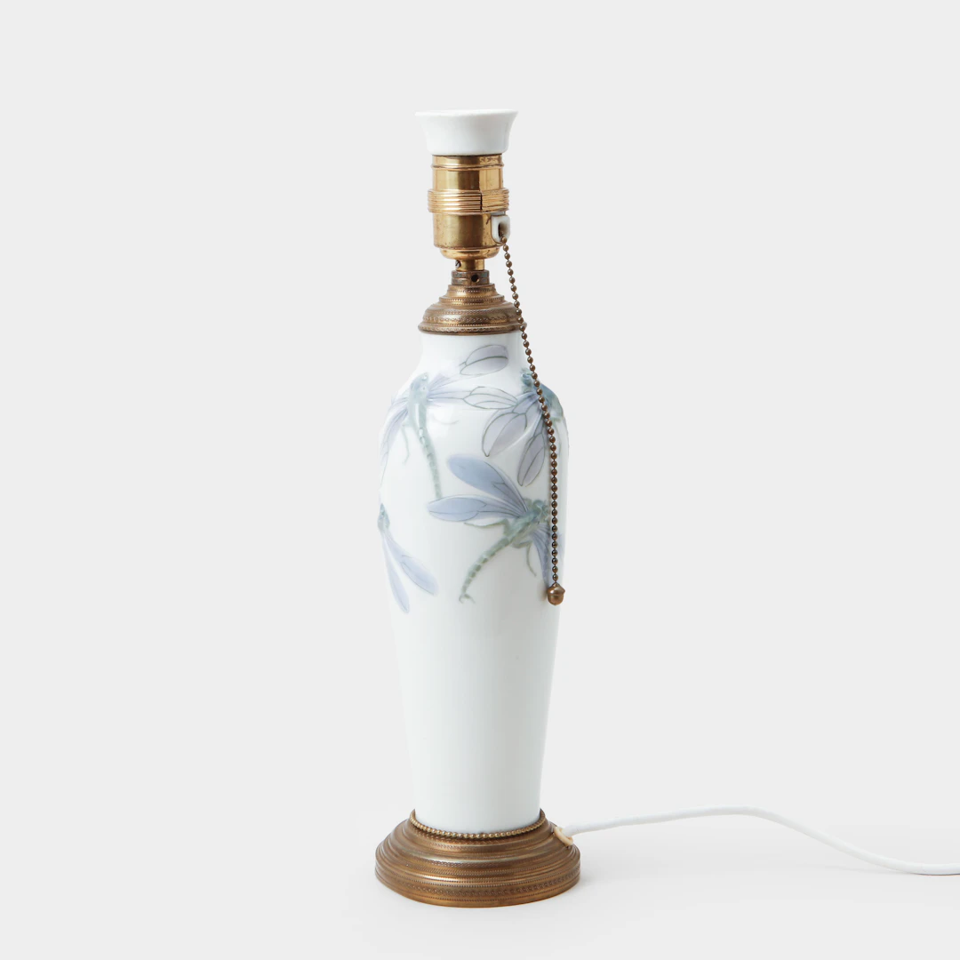BORDSLAMPA, porslin, Rörstrand, tidigt 1900-tal.