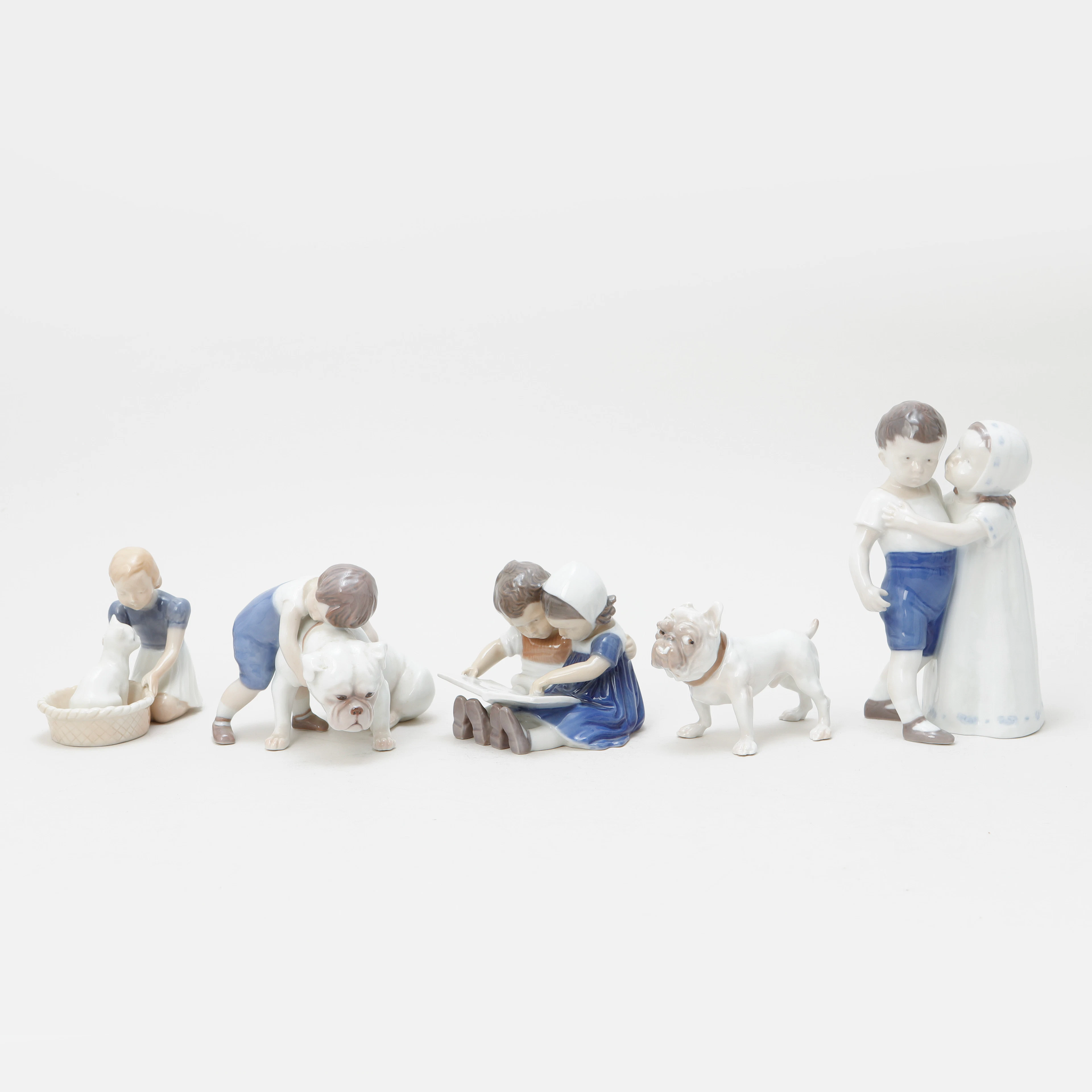 FIGURINER, 5 st, porslin, Bing & Gröndahl, Danmark.