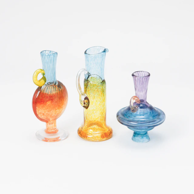 KJELL ENGMAN & BERTIL VALLIEN. Miniatyrer, 3 st, glas, Kosta Boda.