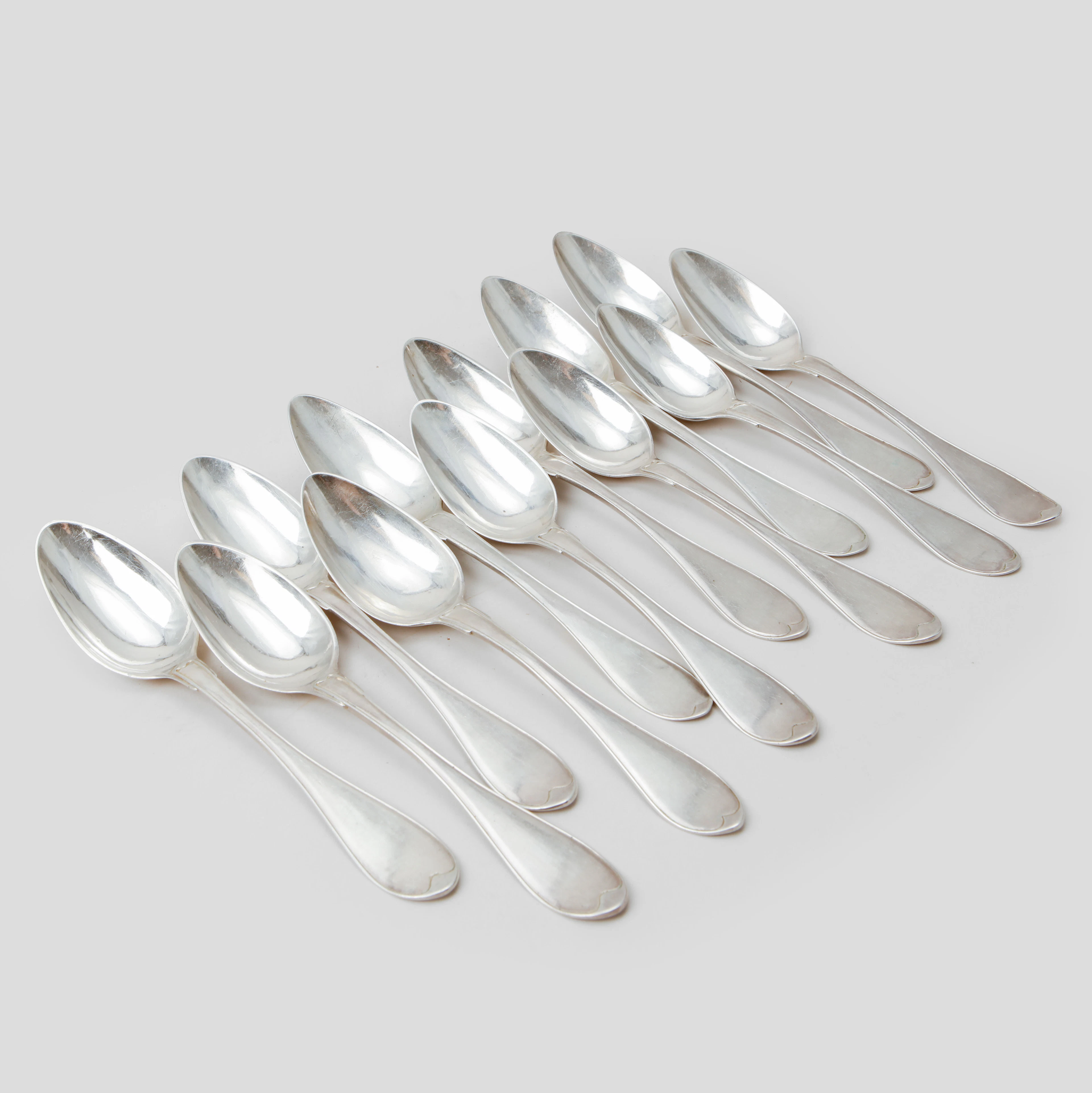 SKEDAR, 12 stycken, silver, Johan Petter Grönvall, Johan Gustaf Åkerman