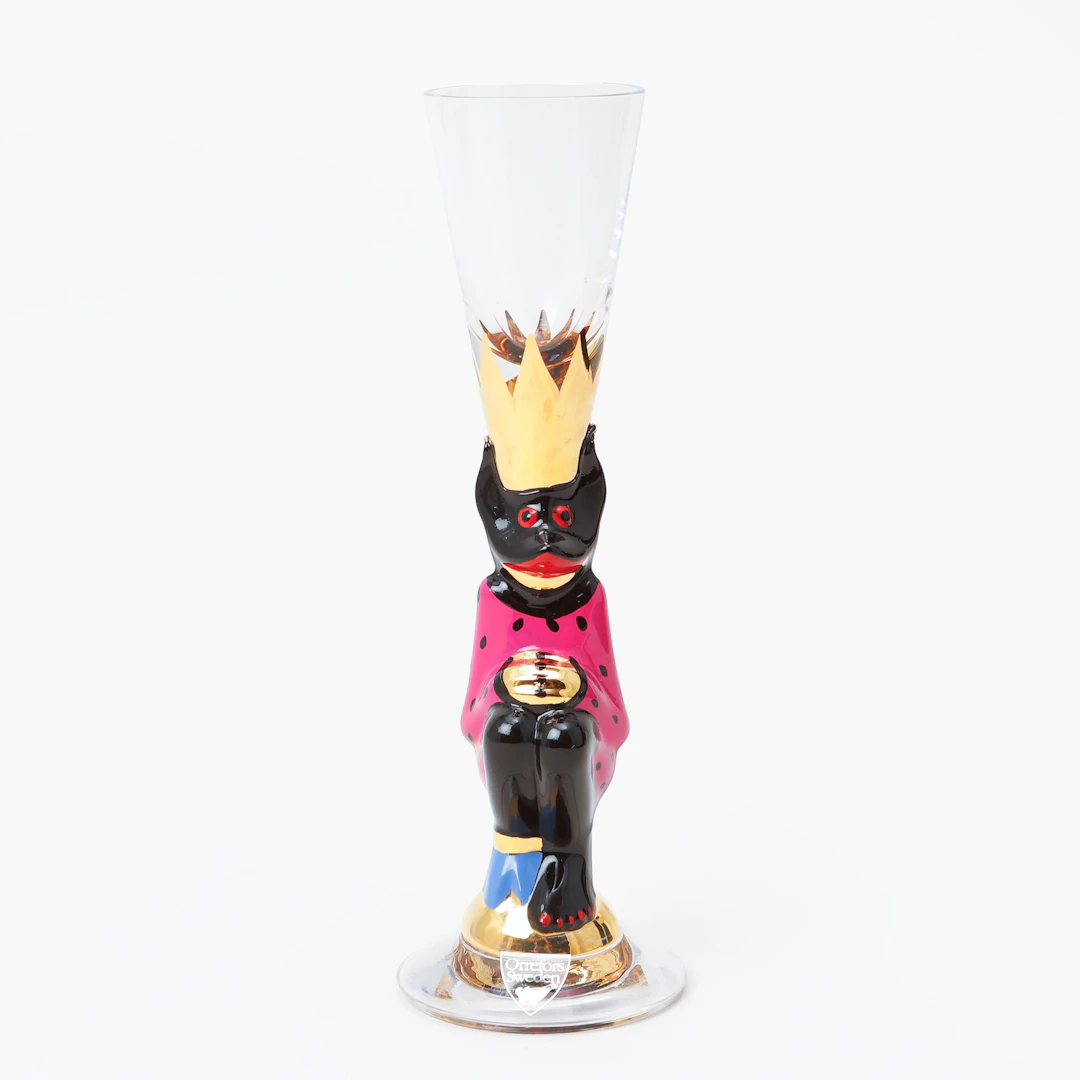 GUNNAR CYRÉN. Snapsglas, "Djävulsglas" Nobelservisen, pastellrosa