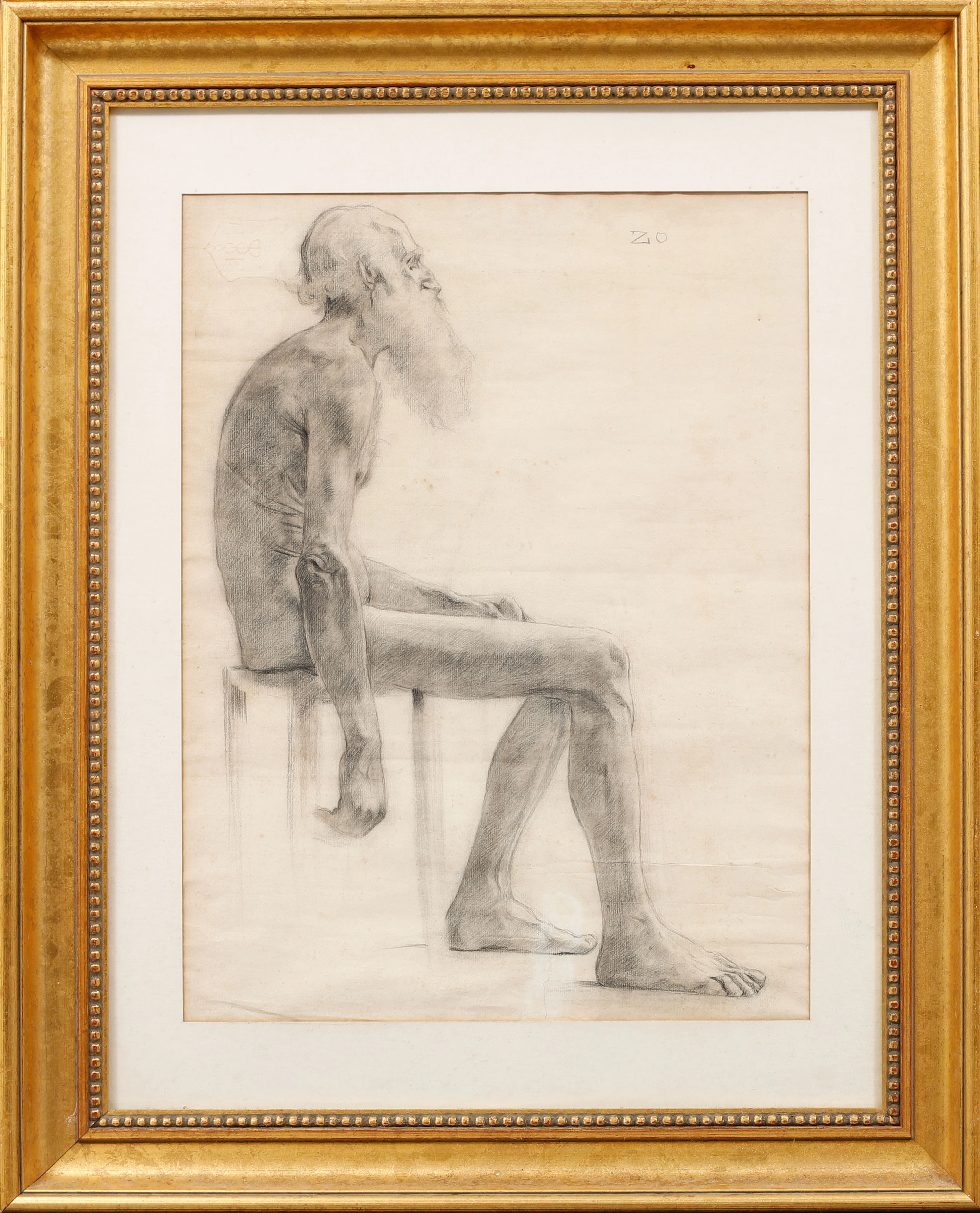 JEAN-BAPTISTE ACHILLE ZO. Möjligen. Blyertsteckningar, 2 stycken