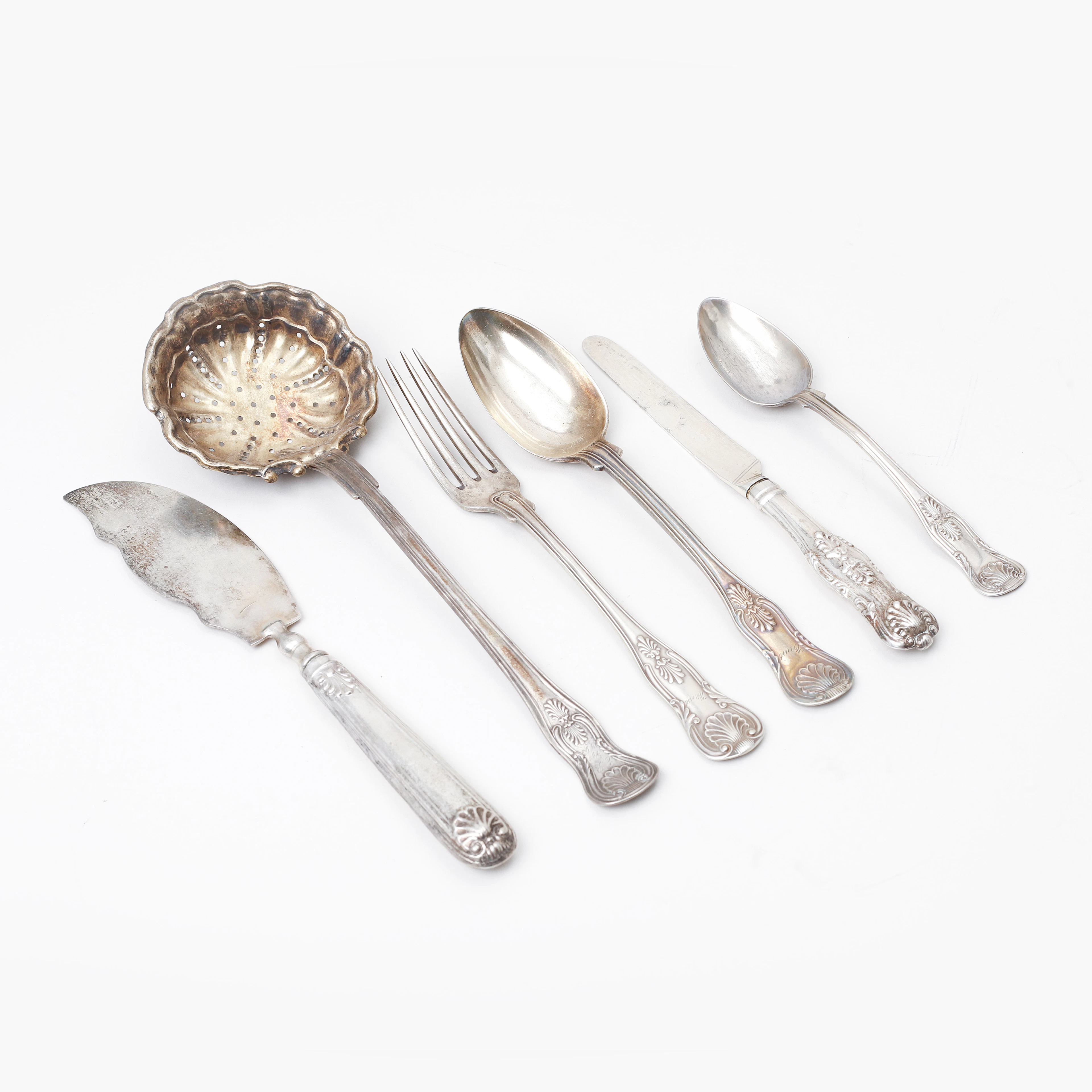 BESTICK, 11 delar, silver, vikt cirka 340 gram.
