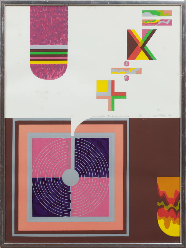 PETER MATTHEWS. Färgserigrafi, "Love Marks... signerad och numrerad 80/100.