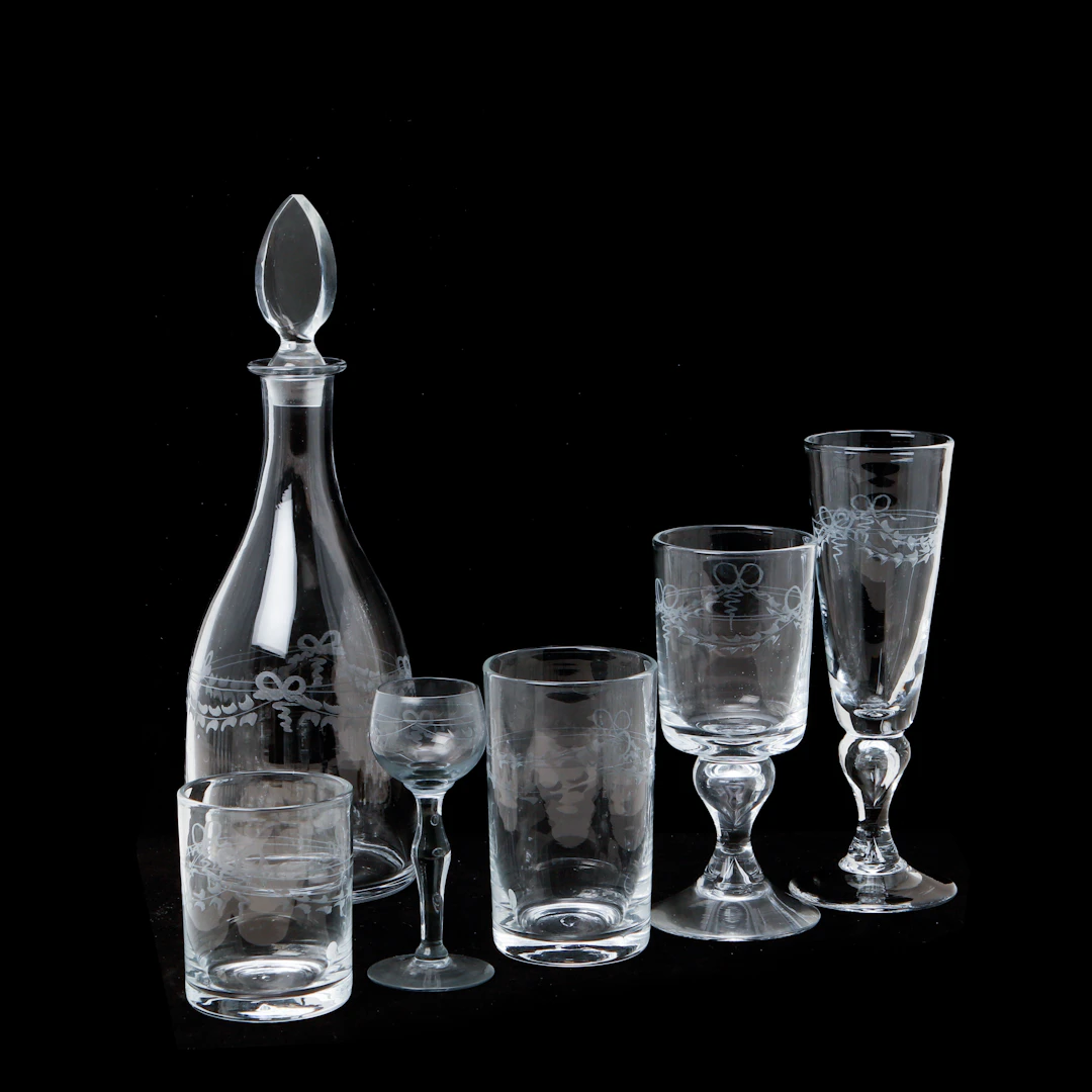 GLASSERVIS "ANTIK", 56 delar, Reijmyre.