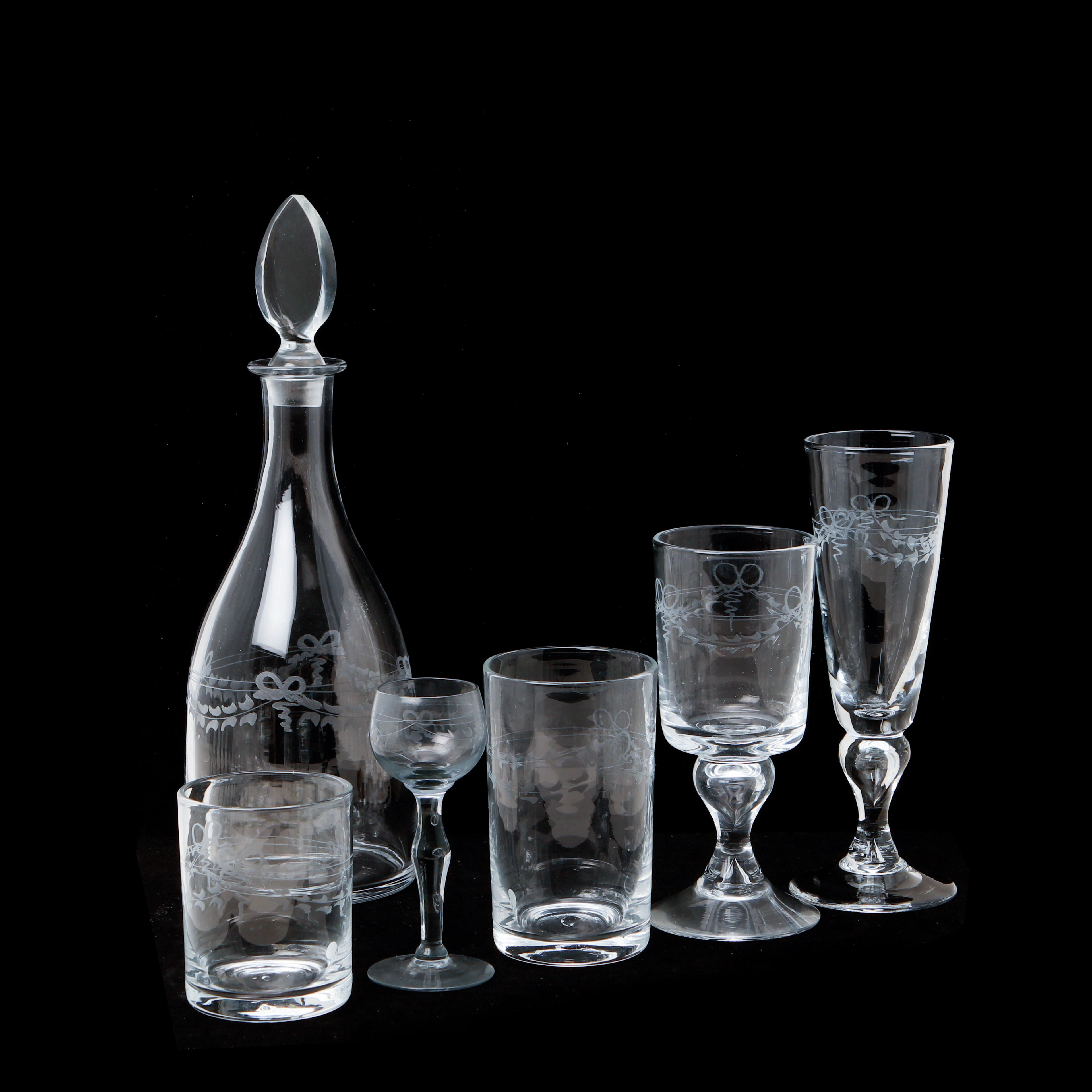 GLASSERVIS "ANTIK", 56 delar, Reijmyre.