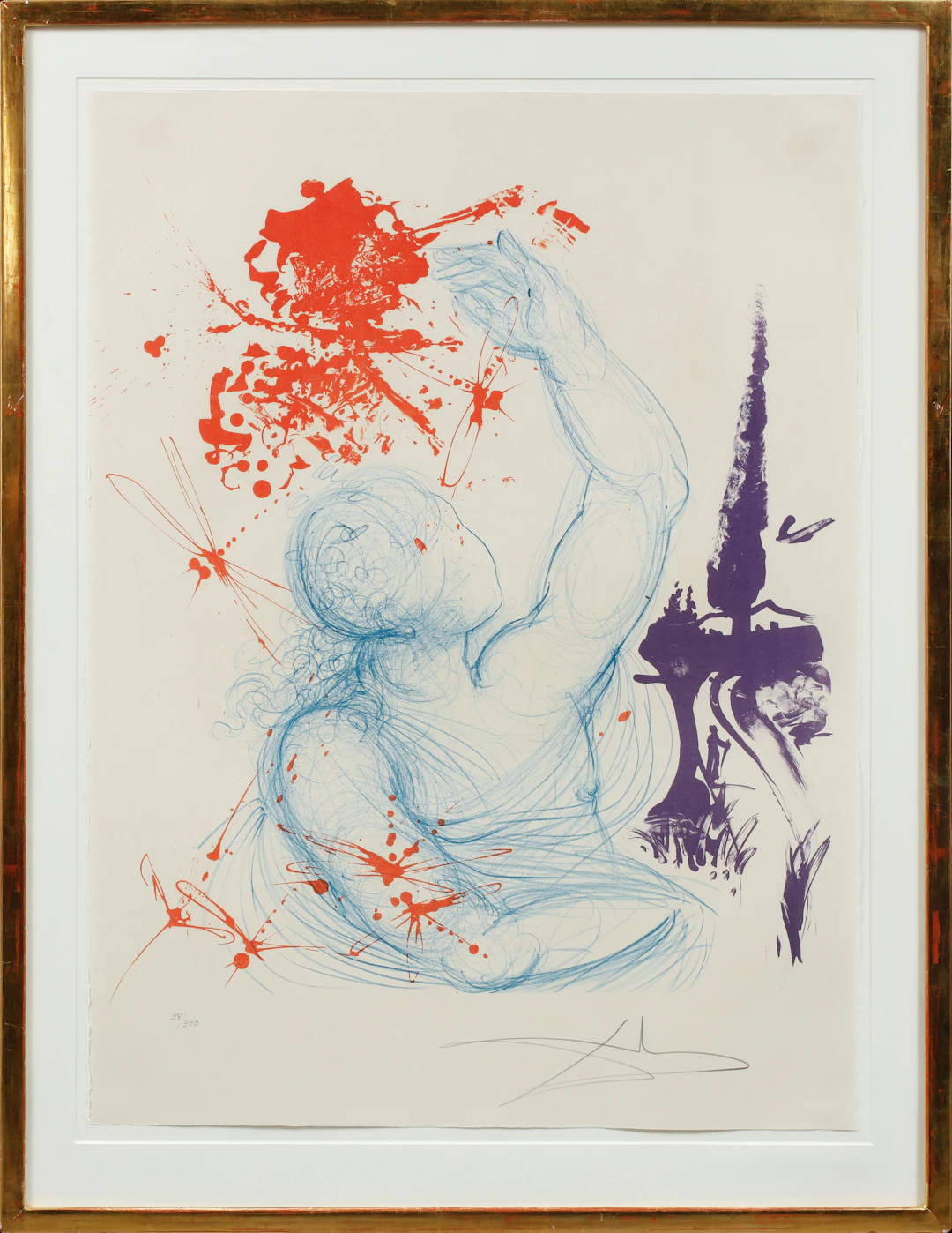 SALVADOR DALÍ. "Puberty", färglitografi, ur serien "Ages of life"