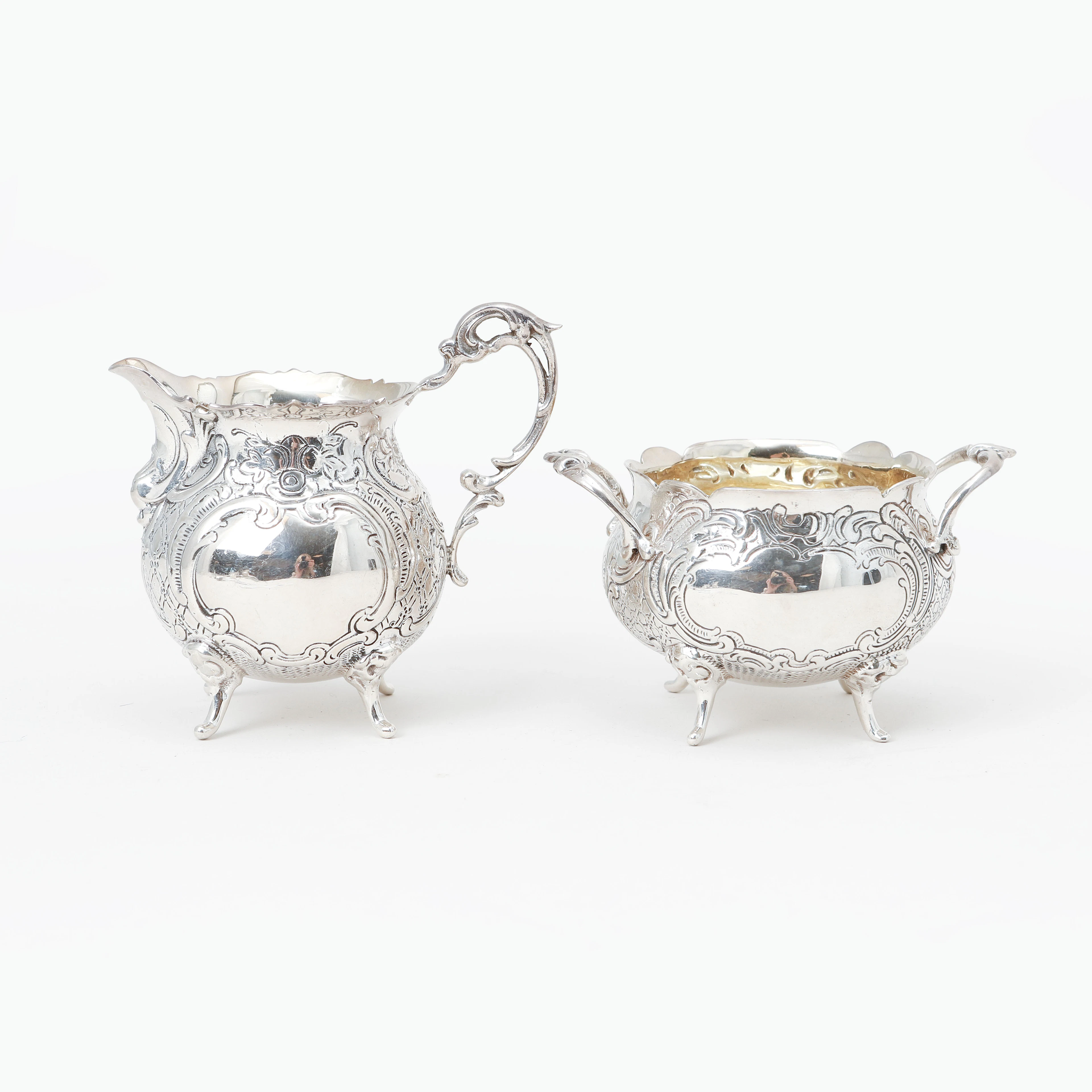 GRÄDDUPPSATS, 2 delar, silver, GEWE Malmö 1960. Vikt ca 275 g.