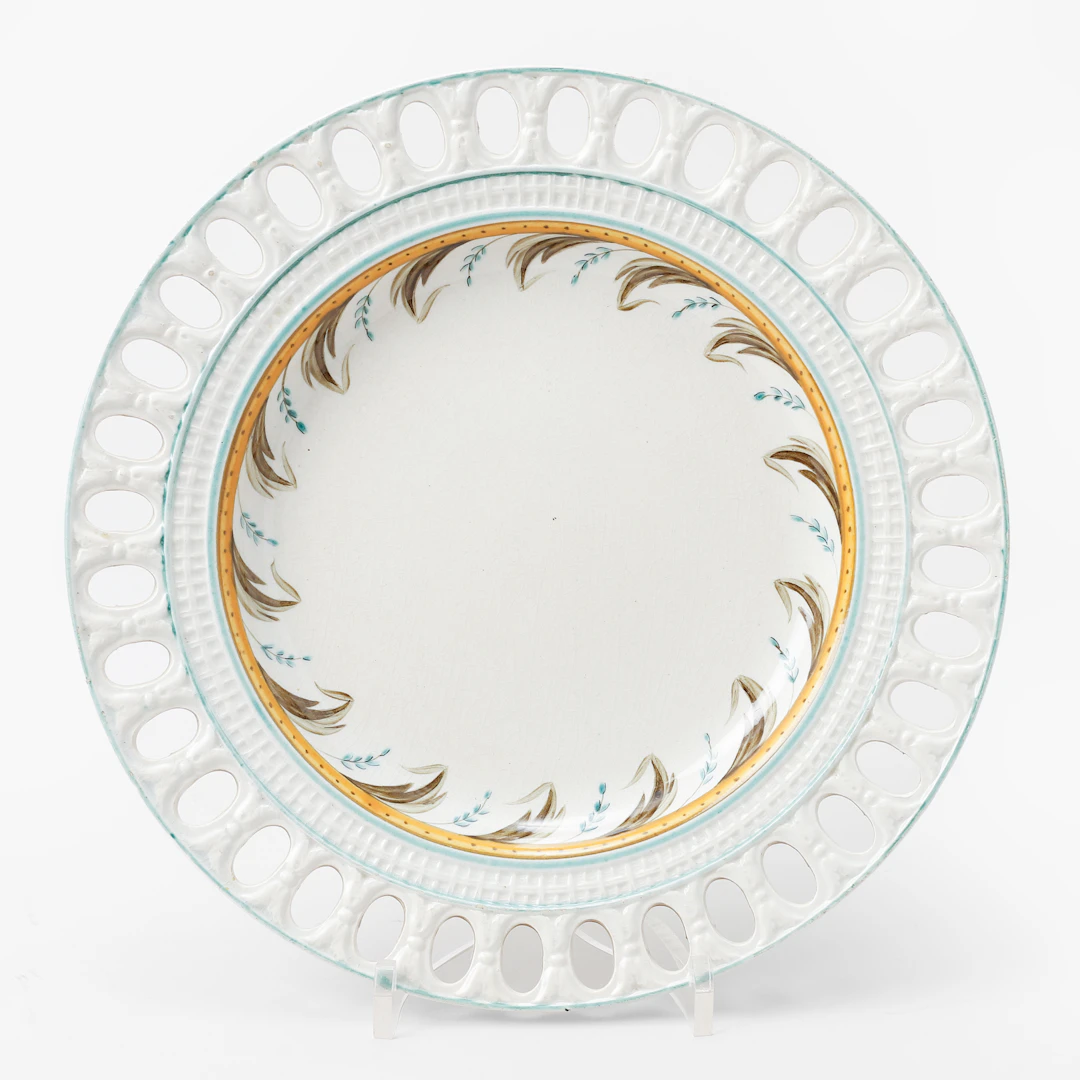 TALLRIK, 1799 års modell, flintgods, Rörstrand, 1800-talets början.